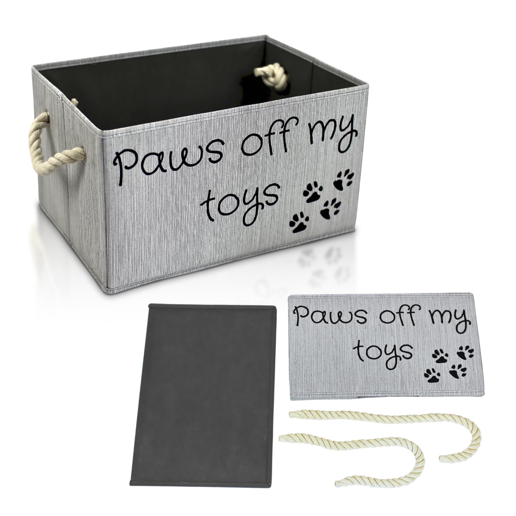 Sd Skyden Live Above All Storage Bin For Dog Toys | Medium Size Dog Toy Storage | Dog Toy Organizer For Chew Toys, Balls, And Mo