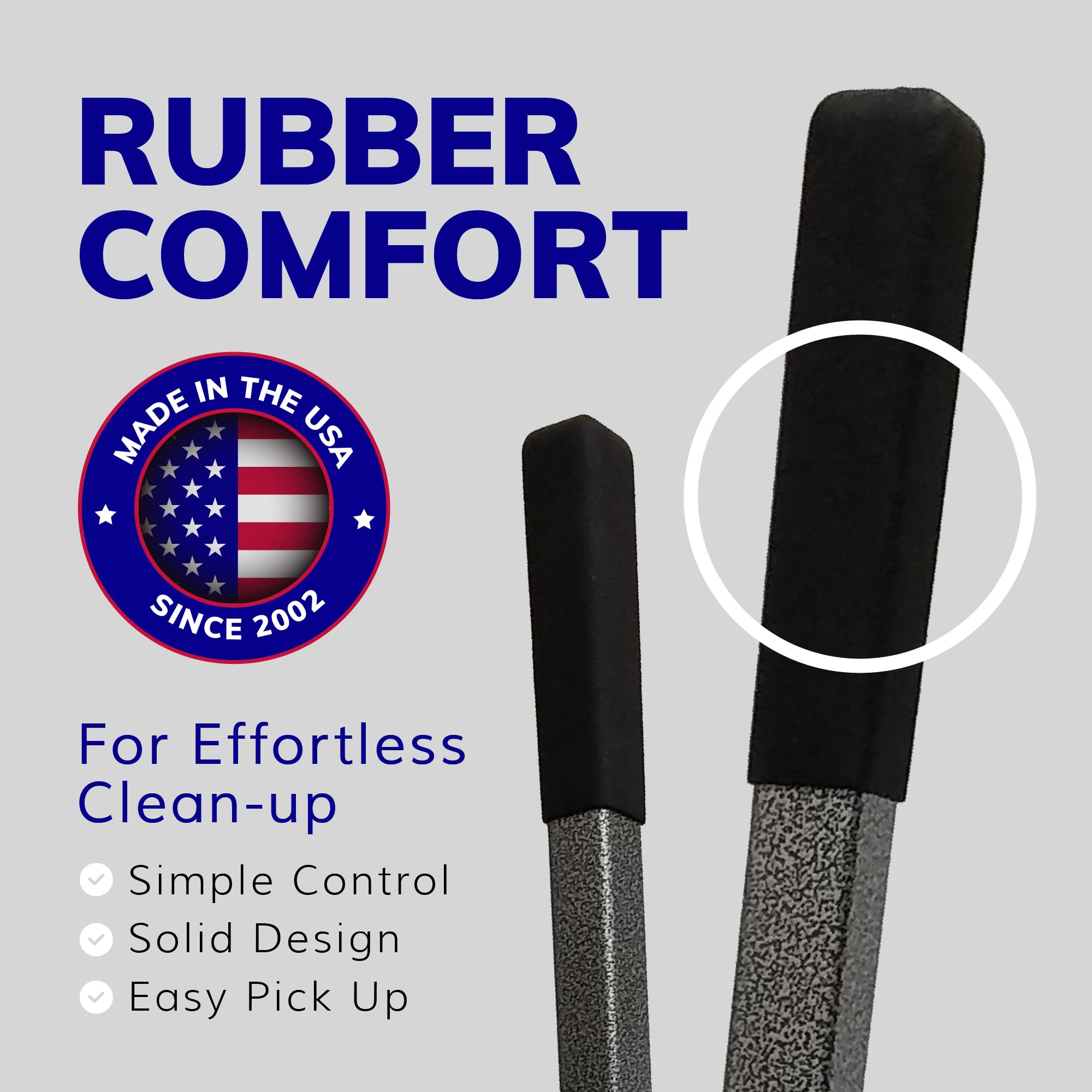 Activedogs Dog Poop Scooper Heavy Duty - Best Ever Dog Pooper Scooper With Teeth - Powder Coated Welded Aluminum Metal & Solid B