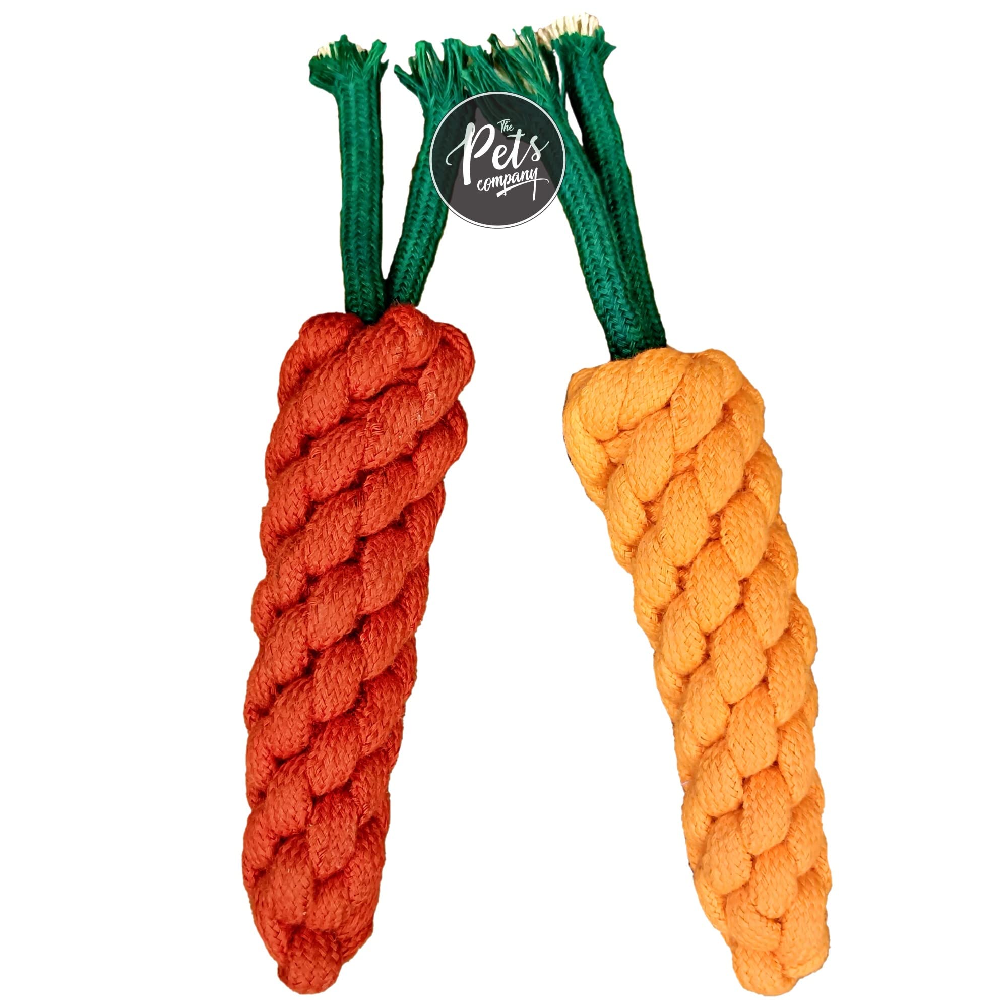 The Pets Company Dog Rope Toys For Puppy Teething & Training, Chew Carrot Dog Toy Combo Of 2 For Small Dogs & Puppies