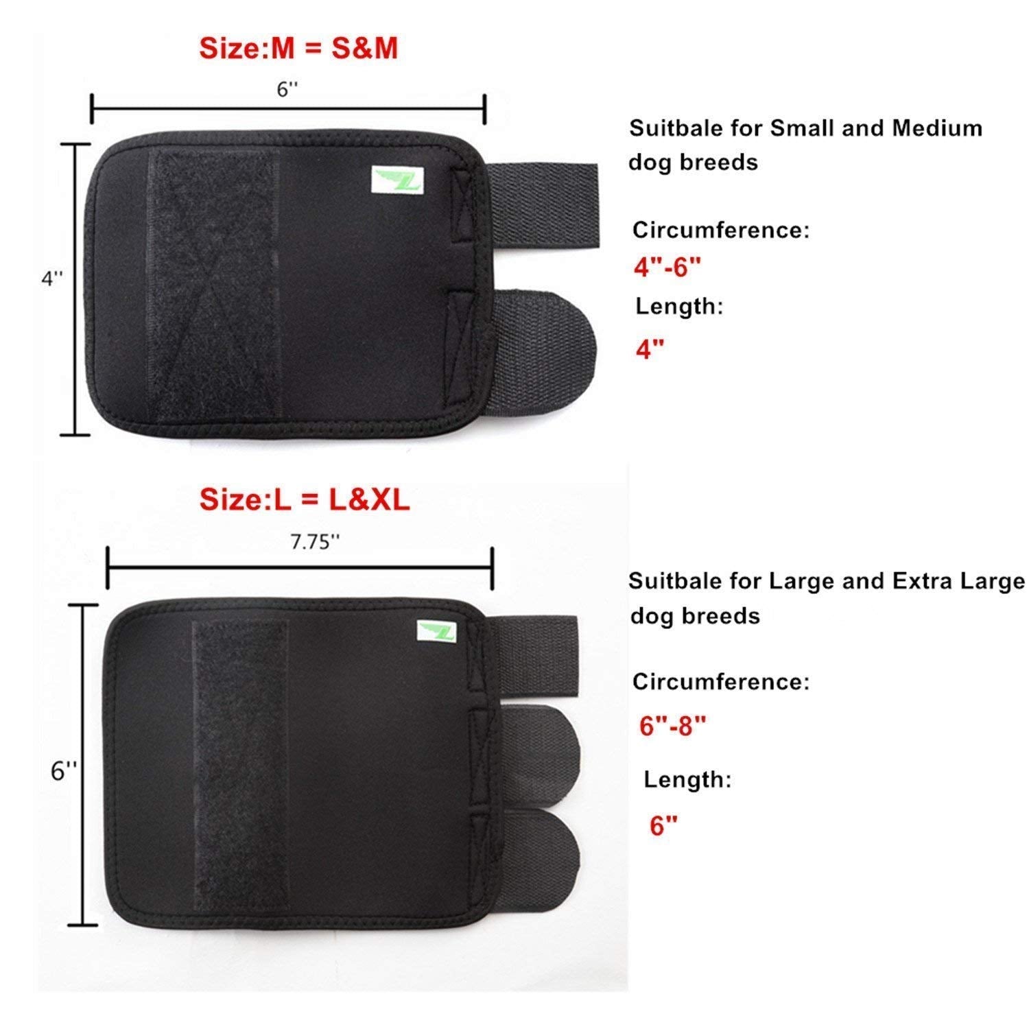 Dog Leg Brace One Pair Heals Hock Joint Wrap Sleeve for Front Legs(L/Front)