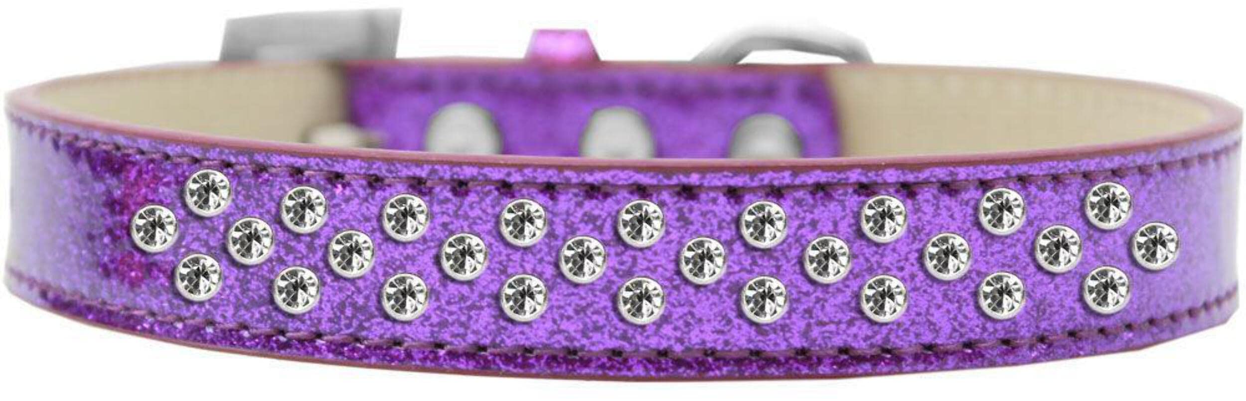 Mirage Pet Products Sprinkles Ice Cream Dog Collar with Clear Crystals, Size 14, Blue