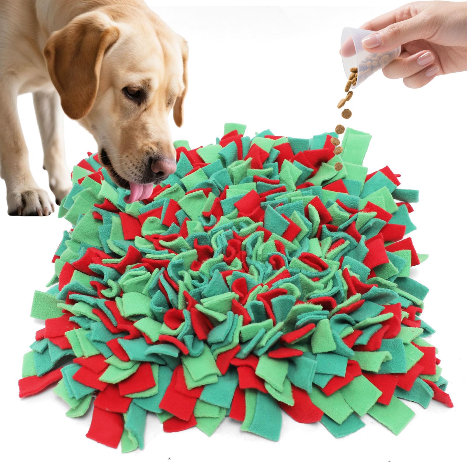 Ablechien Snuffle Mat for Dogs - Christmas Dog Toys, Sniff Mats for Dogs - Nosework Training Mats for Foraging Instinct, Enrichm