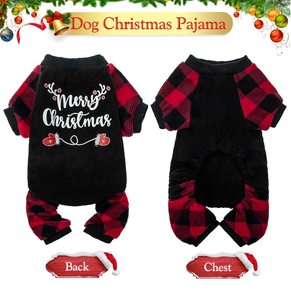 Bingpet Dog Pajamas Plaid For Small Medium Large Dogs,Soft Comfortable Dog Sweater Warm Pet Winter Clothes Classic Plaid Puppy P