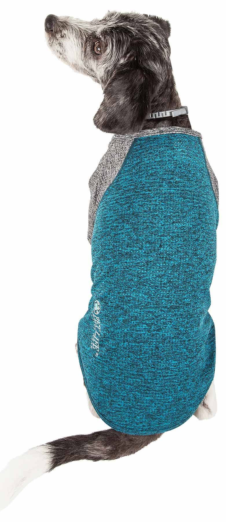 Pet Life ® Active 'Hybreed' 4-Way Stretch Two-Toned Performance Dog T-Shirt Small