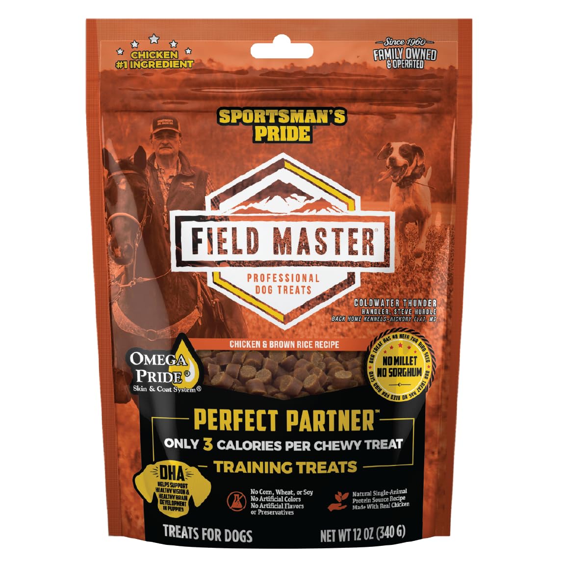 Sportsmans Pride Field Master Perfect Partner Chicken & Brown Rice Recipe Training Dog Treats, 12 oz.
