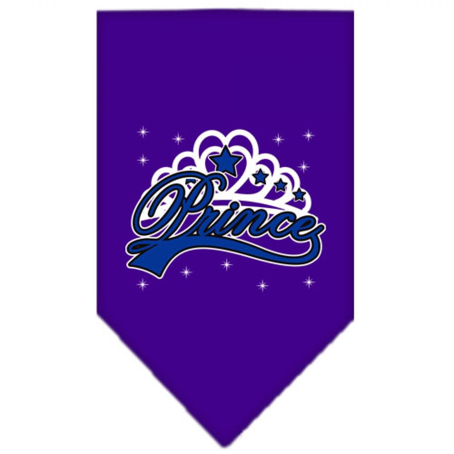 Mirage Pet Products I'm a Prince Screen Print Bandana for Pets, Small, Purple