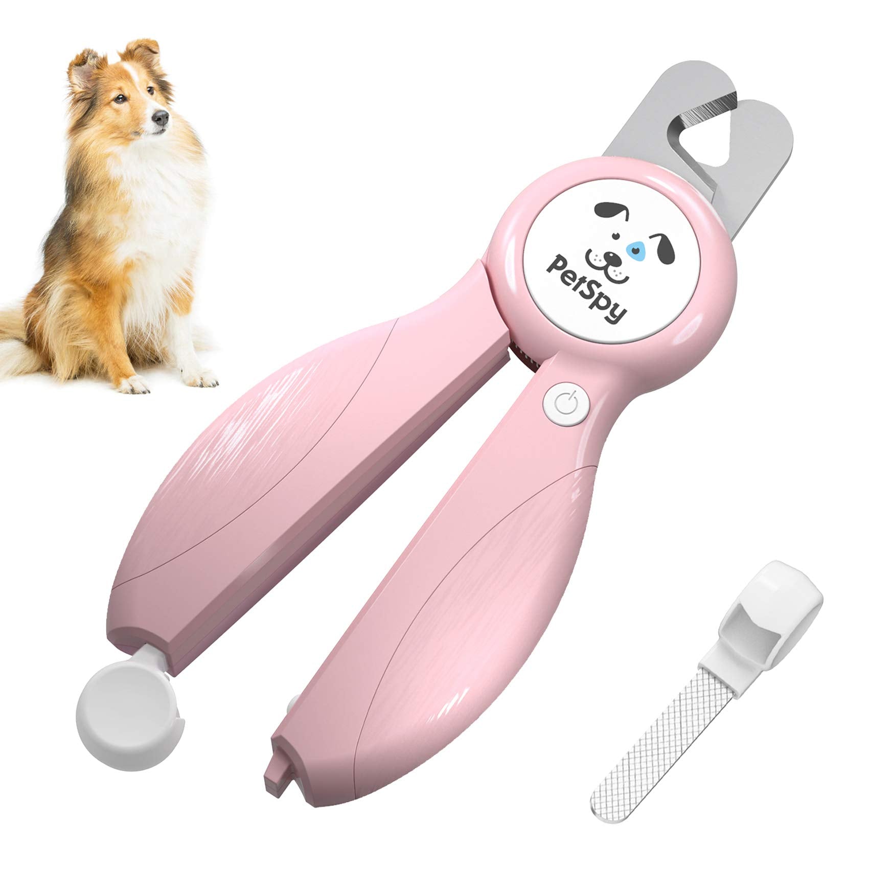 Newest Dog Nail Clippers With Led Guide Light, Professional Claw Care Pet Nail Clipper & Trimmer With Nail File, Razor Sharp Bla