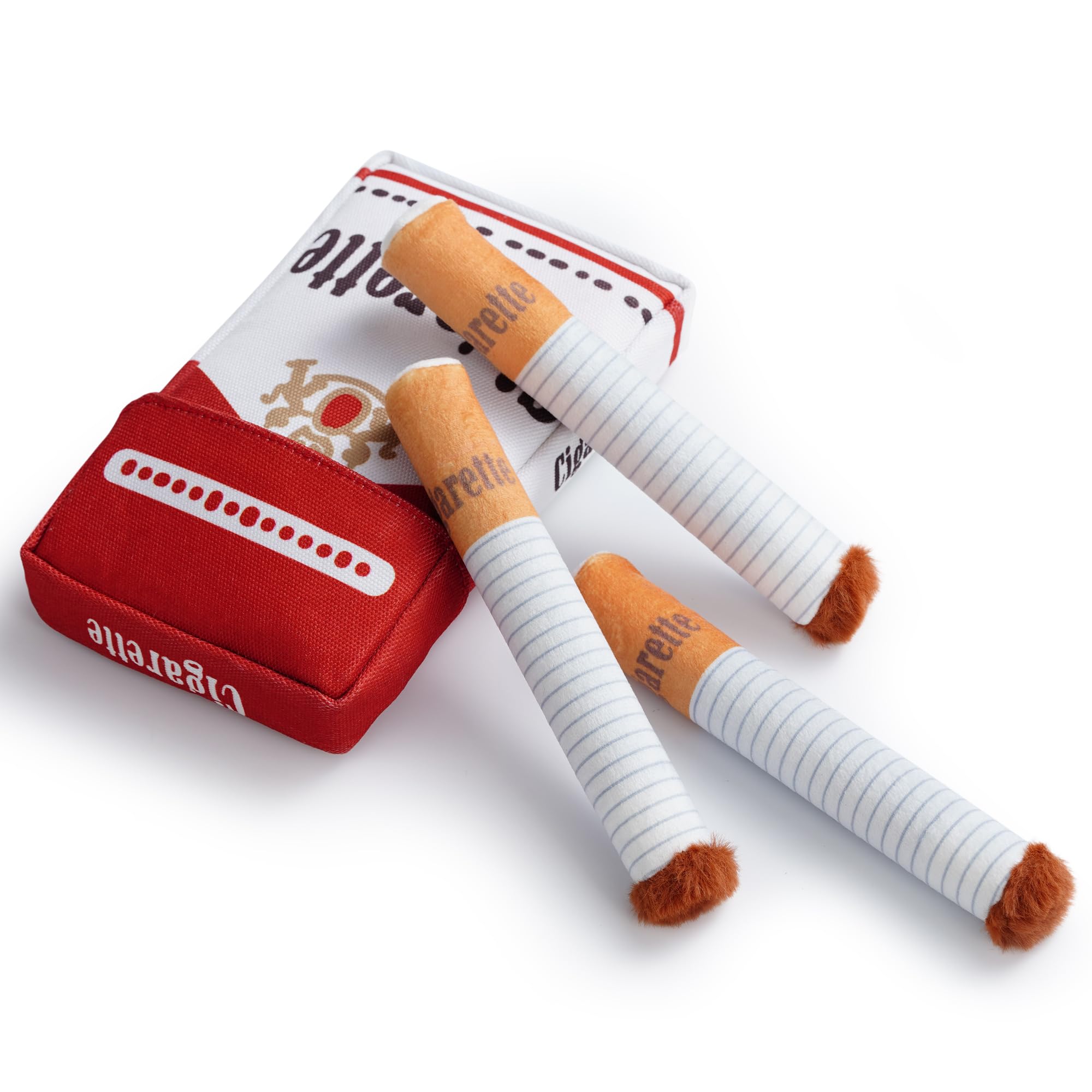 Nocciola 3 Packs Giggle Puff Stick Toys With A Box, Funny Interactive Giggle Sound Plush Dog Toys, Pitbull Husky Frenchie No Stuffing Puppy Toys For Small To Medium Breed, Dog Accessories Boy Gift