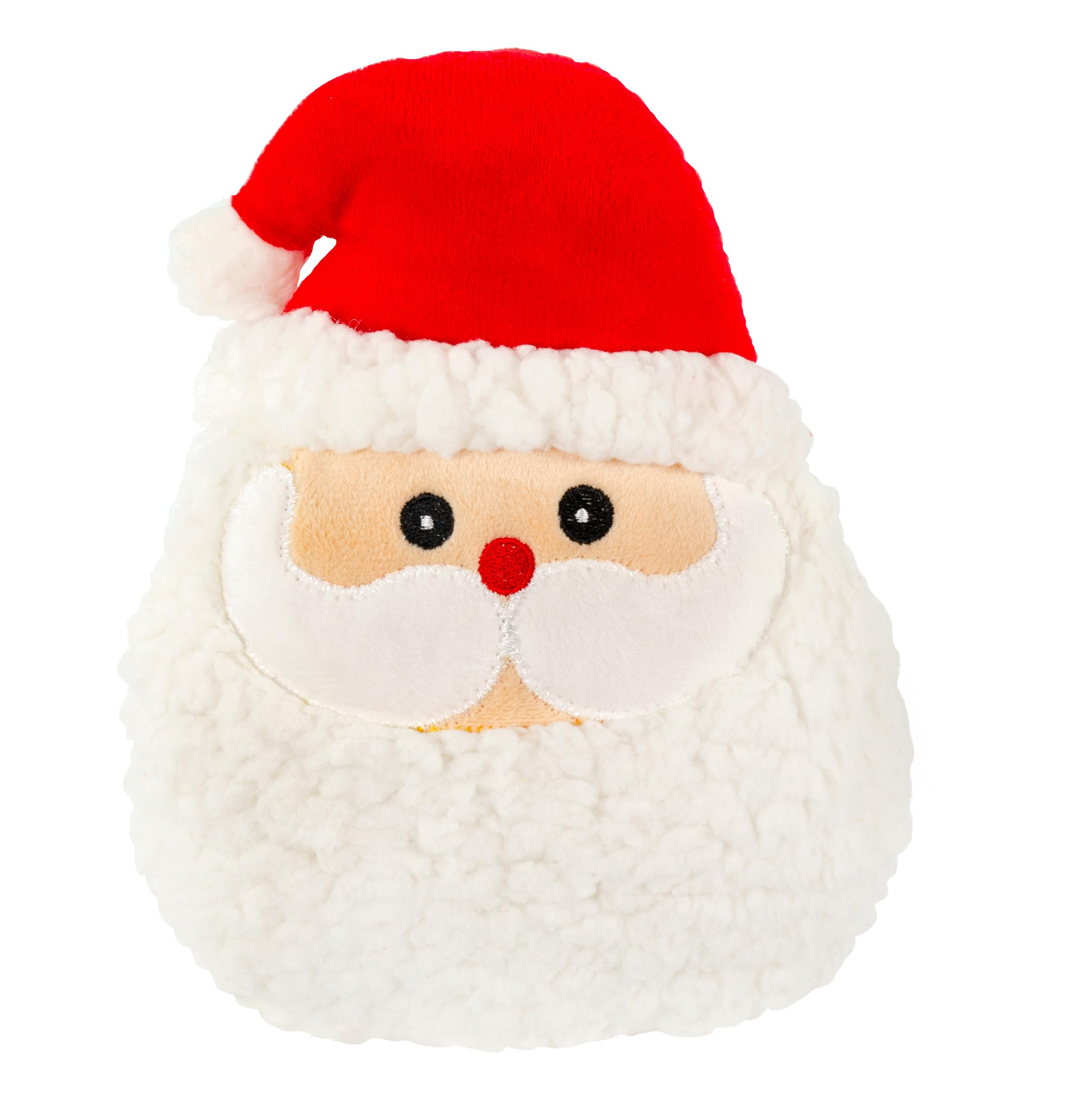Giftable World Holiday Plush Pet Toy Fun For Christmas Designs With Squeaker Dog Chew Toy (9'' Santa Cookie W/Squeaker)