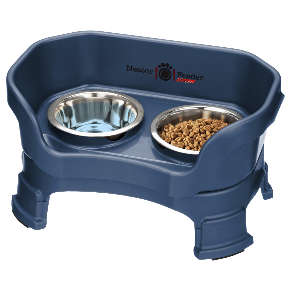 Neater Feeder Deluxe Mess Proof Cat Bowls Elevated For All Breeds - Made In Usa - No Spill Raised Cat Bowls For Indoor Cats W/Le