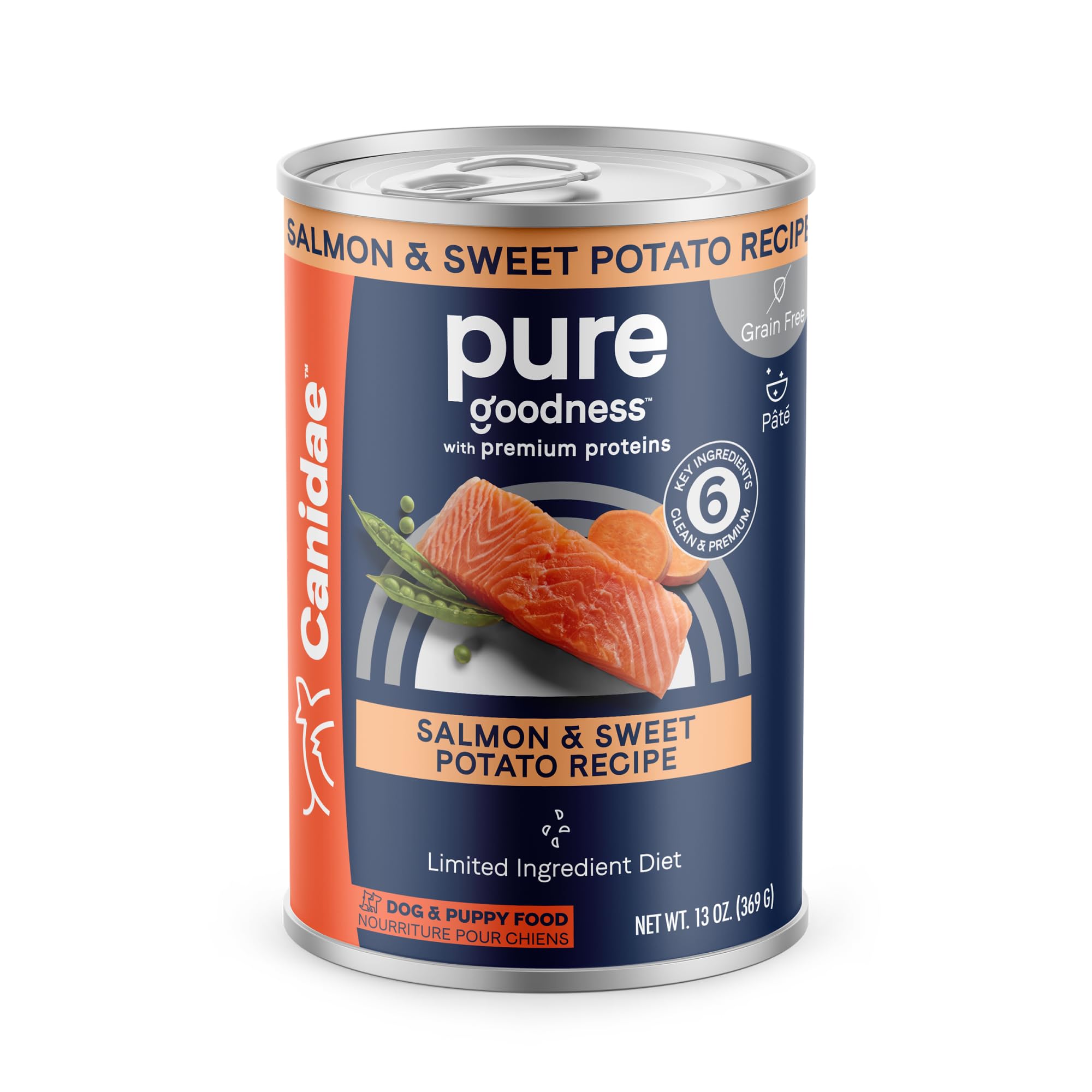 Canidae Pure Adult Wet Dog Food, Salmon & Sweet Potato, 13 oz.