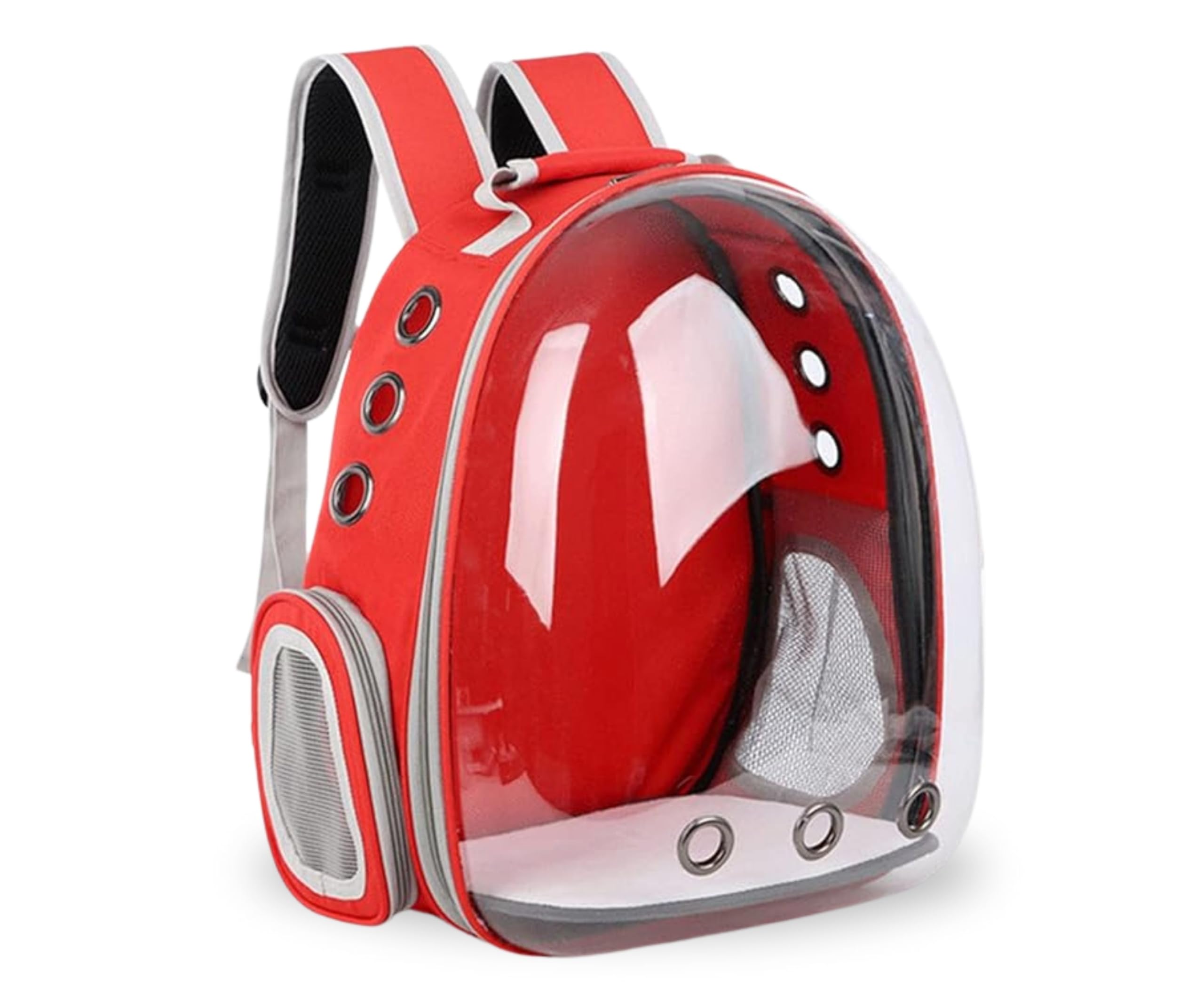 Foodie Puppies Pet Carrier Astronaut Transparent Backpack For Small Dogs, Puppies, Cats And Kittens (Red) | Travel, Hiking & Out