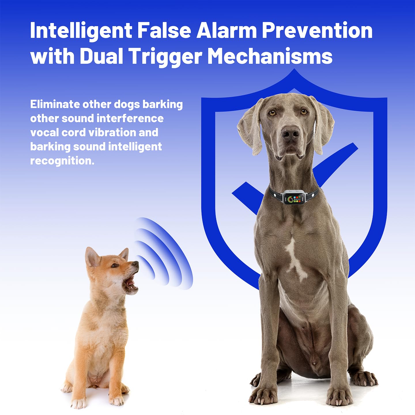 Bark Collar, Fotuial 2 Pack Dog Bark Collar For Small, Medium, Large (5-150 Lbs)Dogs- Smart Rechargeable Anti-Barking Training C