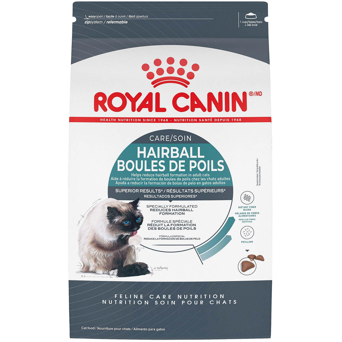 Royal Canin Feline Care Nutrition Hairball Care Dry Cat Food, 3 Lb Bag