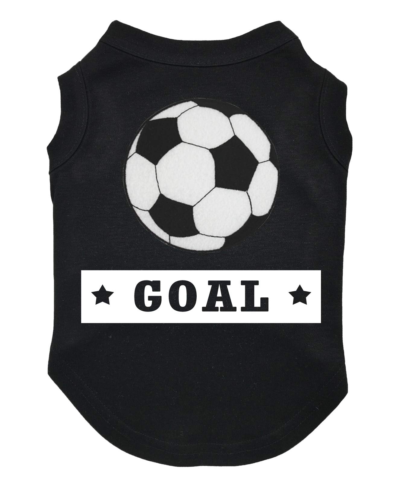 Petitebella Soccer Goal Puppy Dog Shirt (Black, Large)