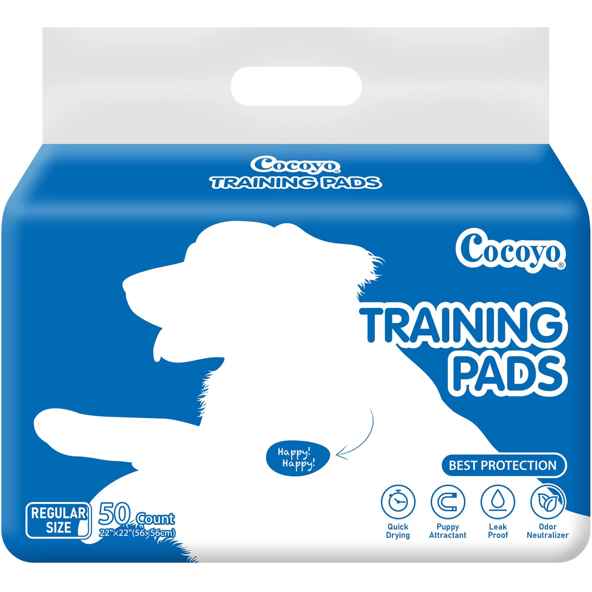 Cocoyo Best Value 22''X22'' Dog Training Pads 50 Count | Dog Pee Pads | Super Absorbent Puppy Pads