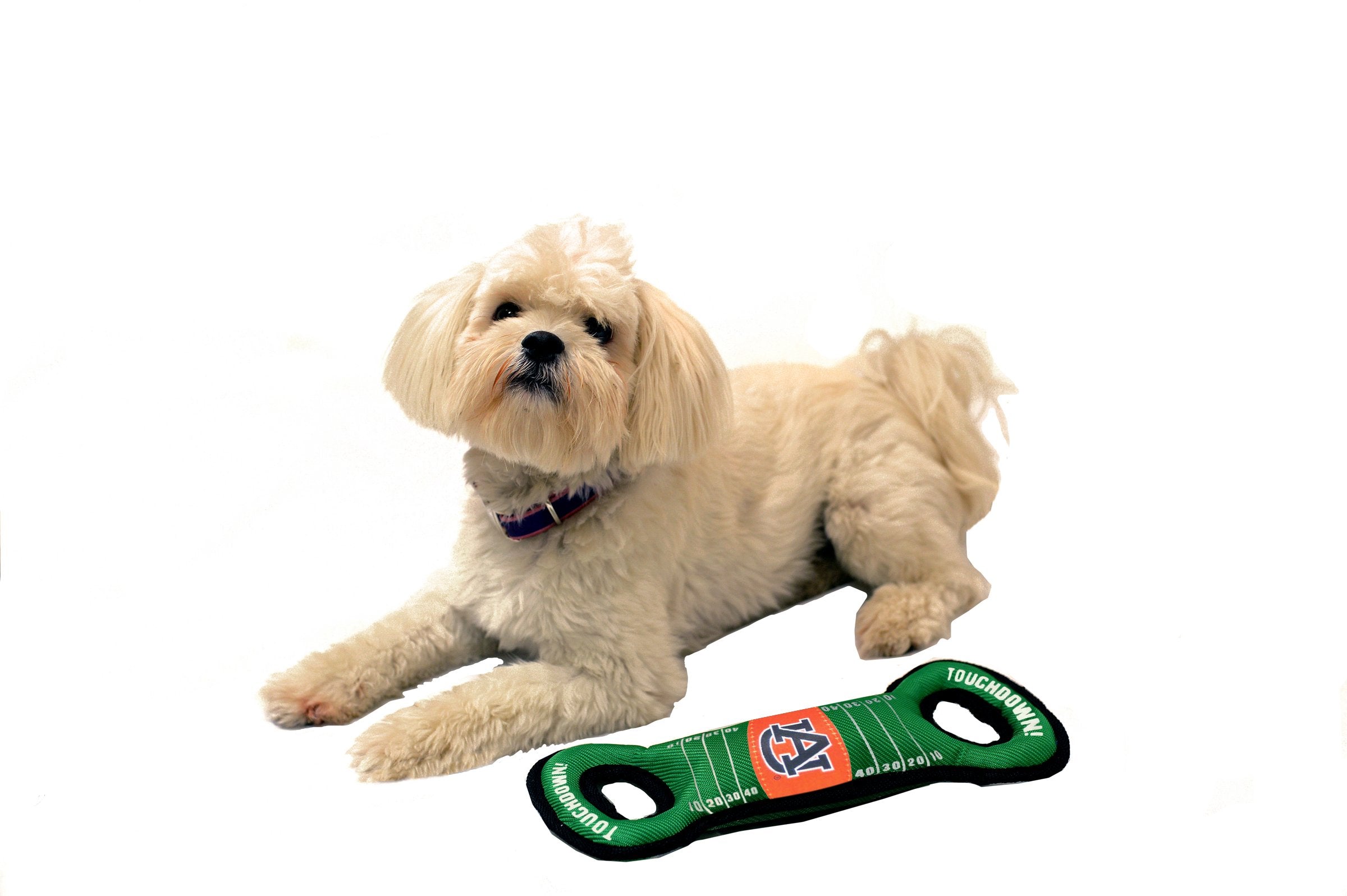Pets First Ncaa Football Field Dog Toy With Squeaker. - Auburn Tigers - For Tug, Toss, And Fetch. - Tough& Durable Pet Toy