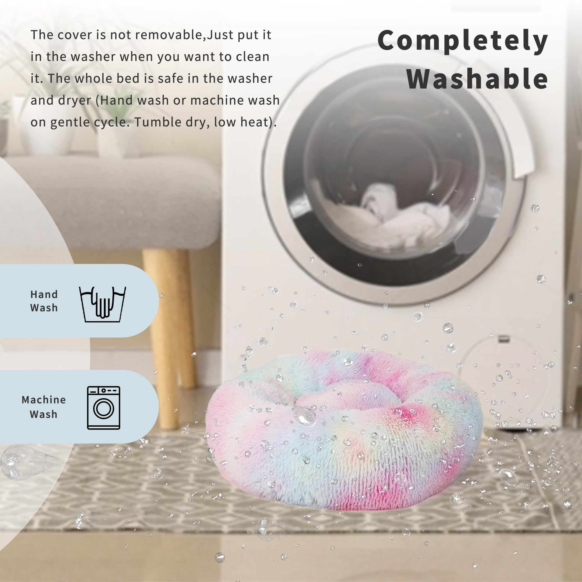 Nononfish Puppy Beds For Small Dogs Washable For Crate 23 Inches Self Warming Anti Anxiety