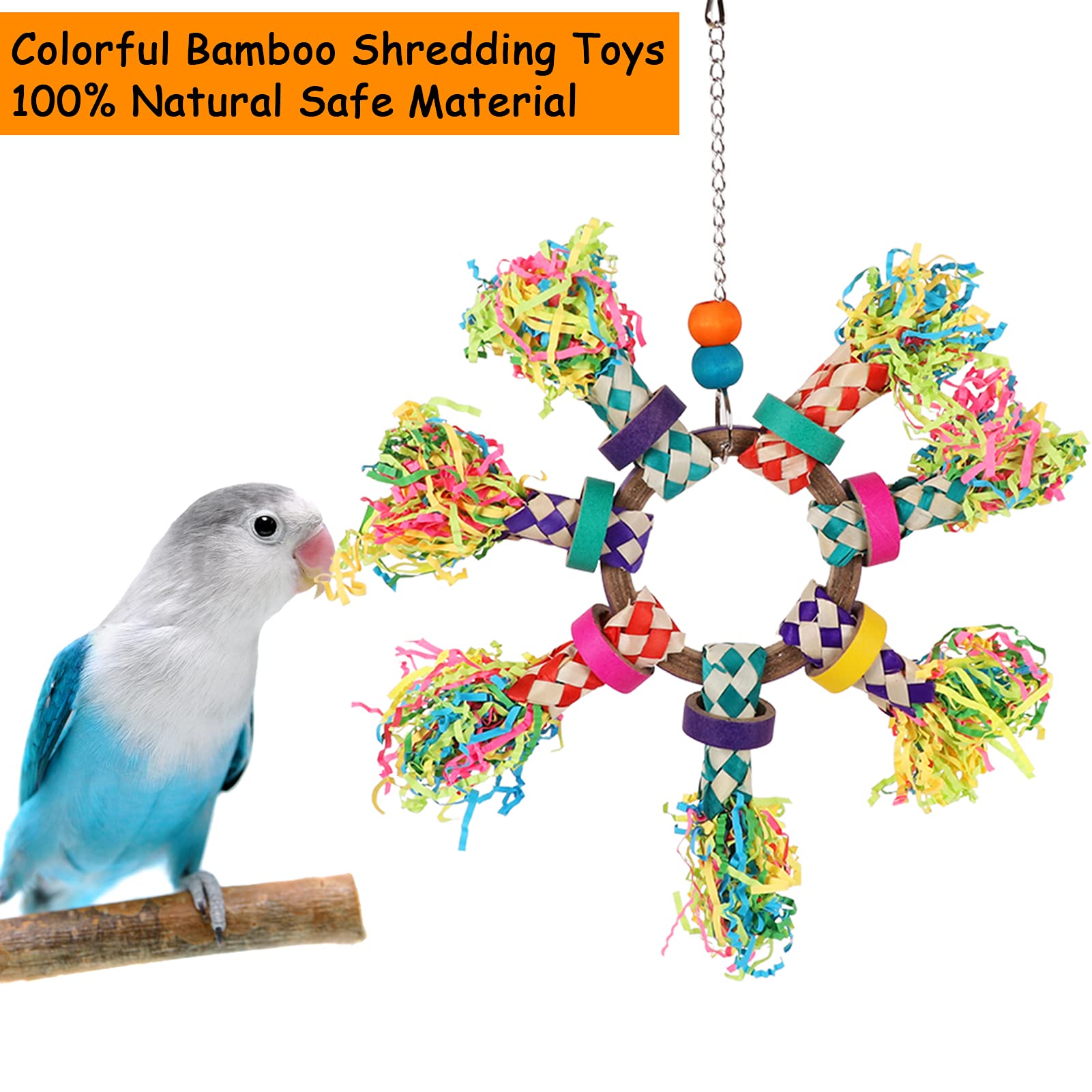 Lifeideas 5Pcs Bird Toys - Foraging, Shredding & Hanging Toys For Small To Medium Parrots, Conures, Cockatiels, Budgies, Lovebir