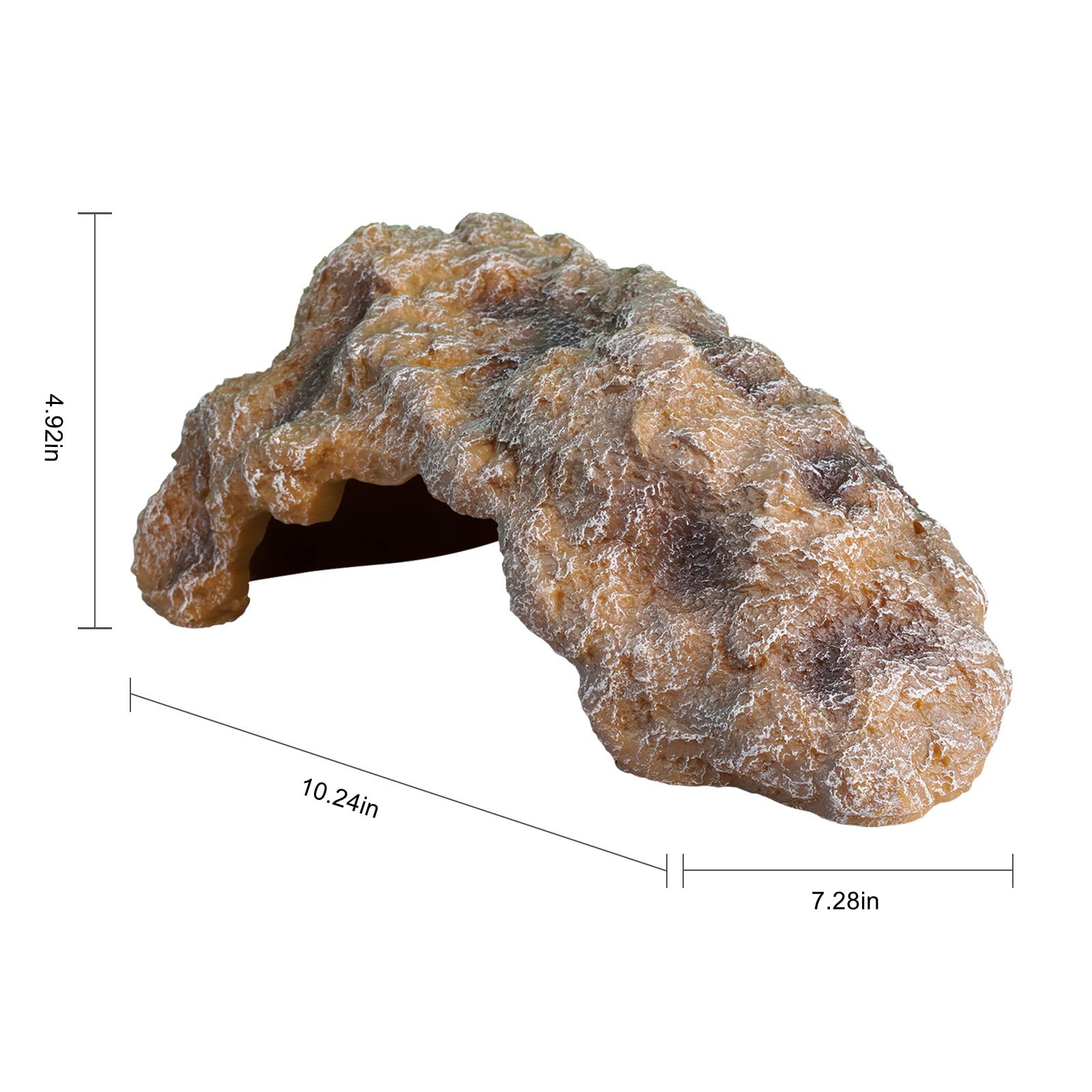 Reptile Hides Large Rock Reptile Cave Hideout Terrarium Habitat Decor Ornament Shelter For Snake Geckos Lizards Bearded Dragon Turtle Frogs Amphibians