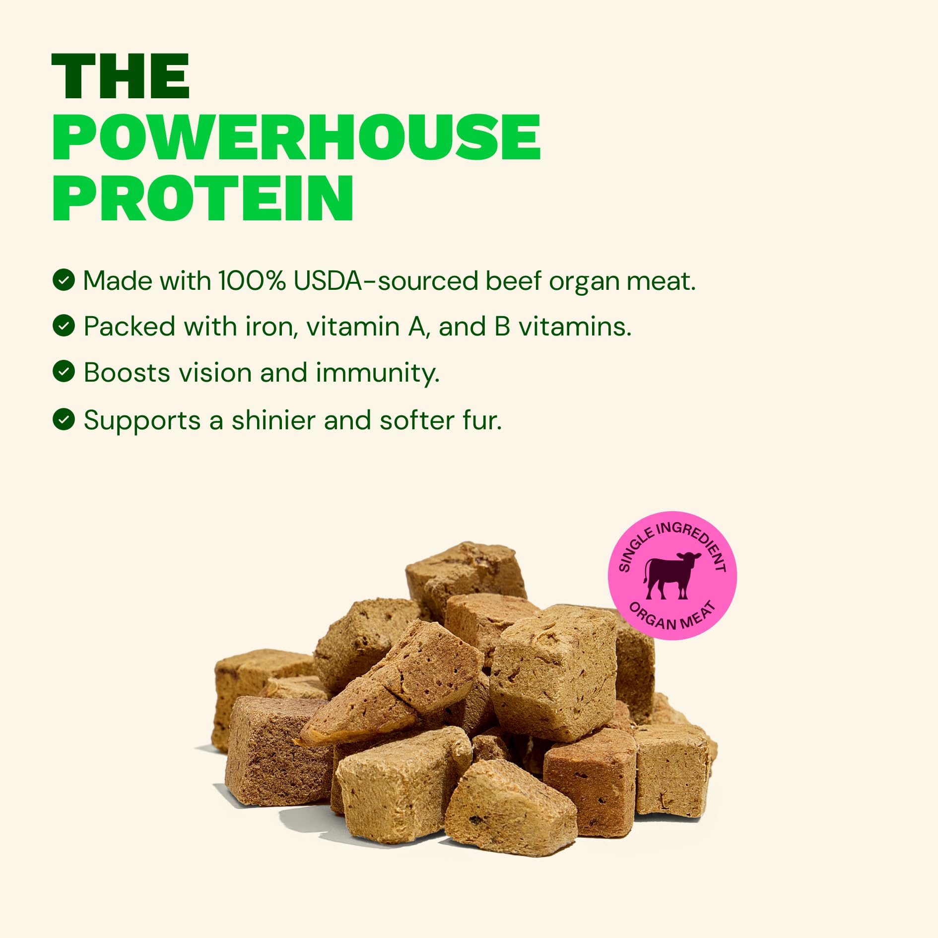 Get Joy Freeze Dried Beef Liver Dog Treats, 4oz - High Protein, Grain Free, Single Ingredient Snack & Training Rewards