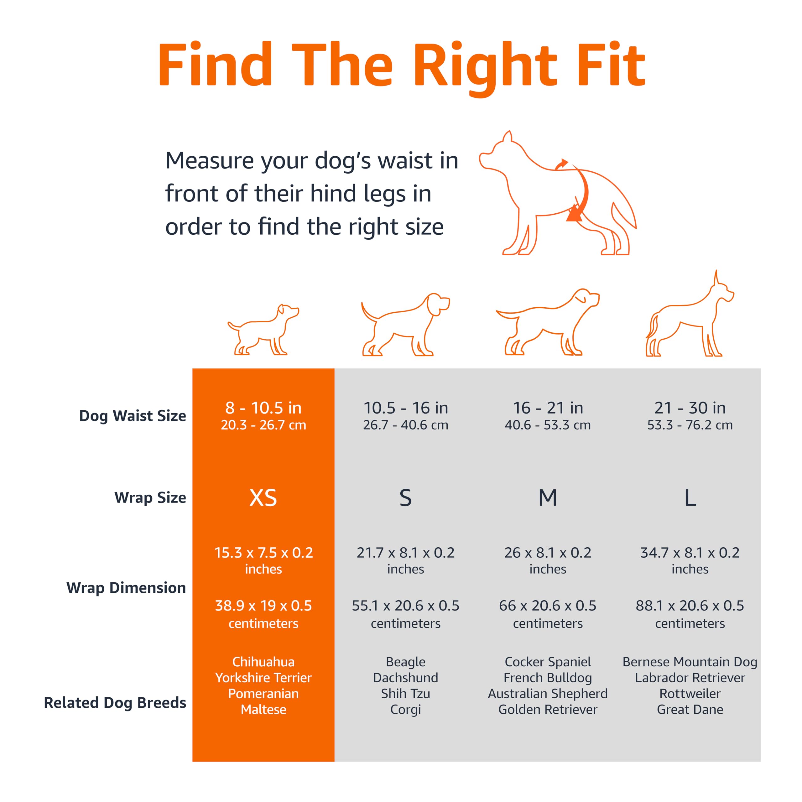 Amazon Basics Male Dog Diapers, 30 Count, X-Small, Ultra Absorbent Disposable Wrap With Secure Fit, Leakproof And Comfortable