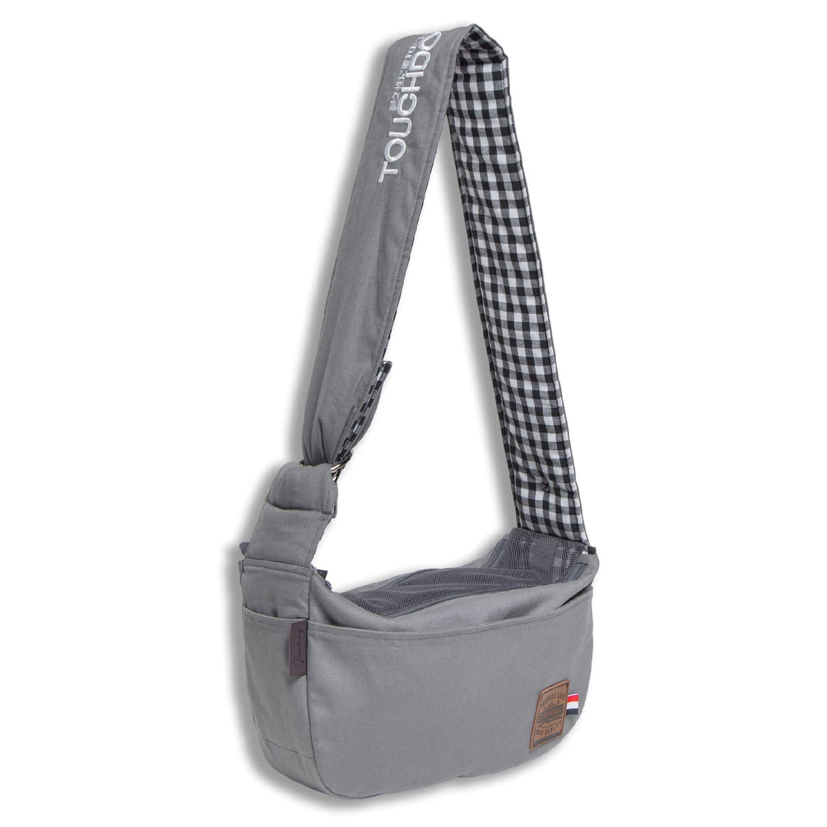 Touchdog 'Toga-Bark' Over-The-Shoulder Hands-Free Pet Carrier, One Size, Grey