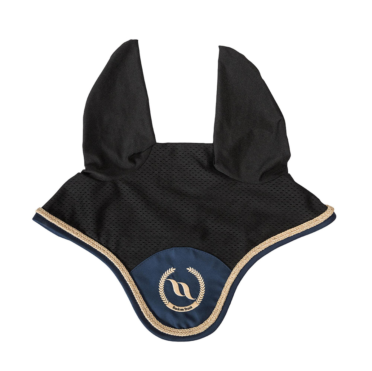 Back On Track Nights Collection Breathable Mesh Elastic Protective Horse Fly Bonnet With Welltex Technology, Blue Nights, Full