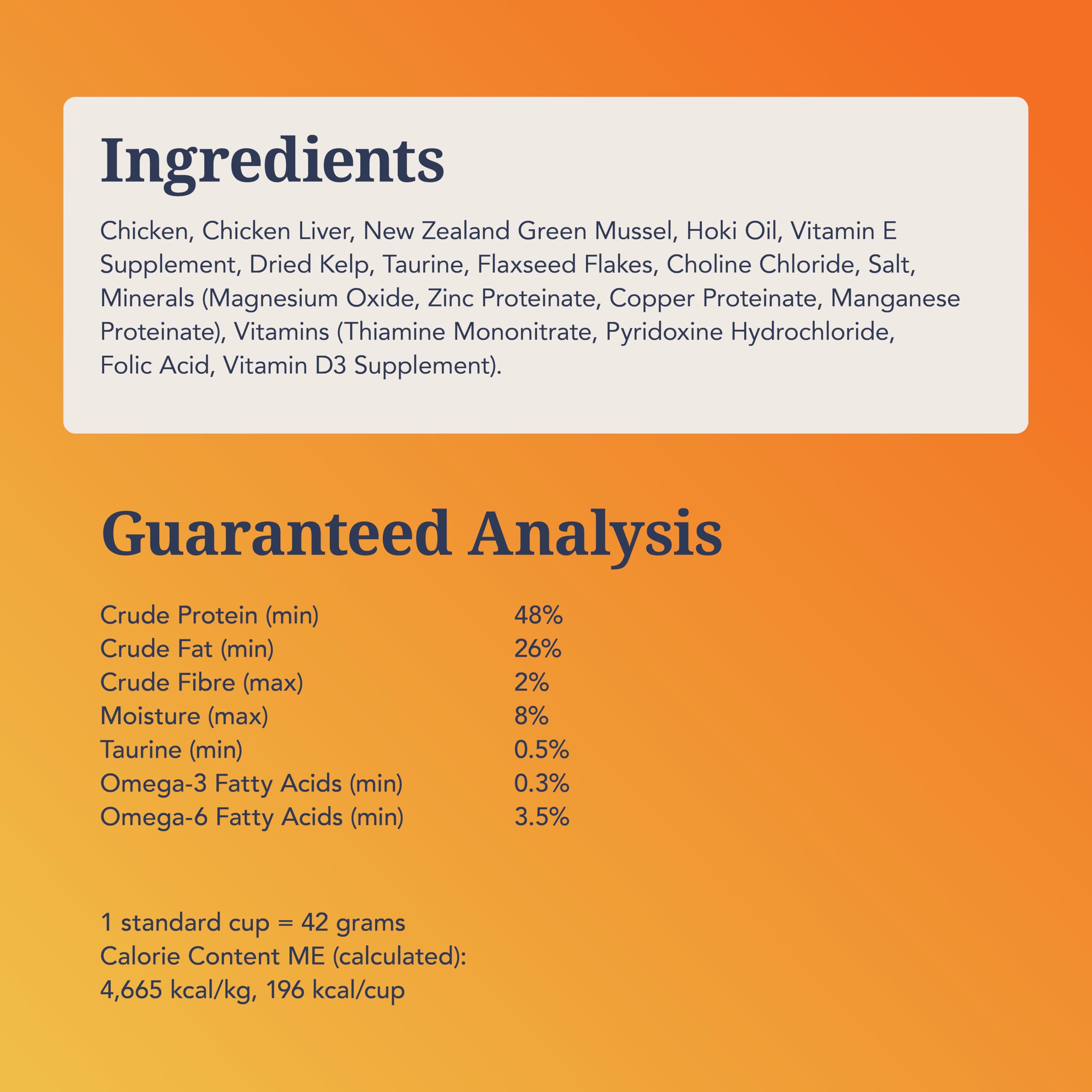 Feline Natural Grain-Free Freeze Dried Cat Food - Chicken Feast, 11 Ounce - High Protein Cat Food from New Zealand, Natural Ingr