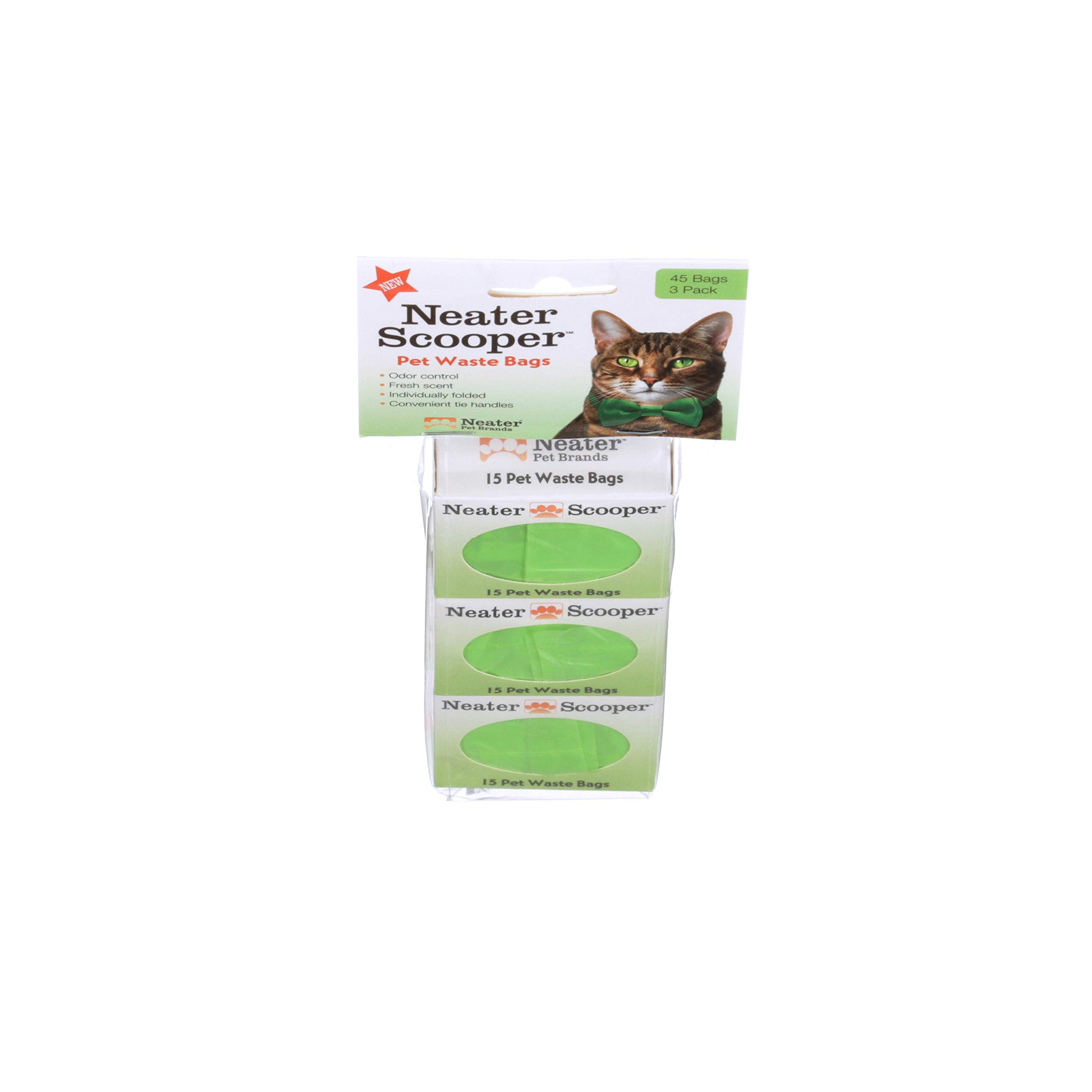 Neater Pet Brands 360-200-Hd3 Scooper Refill Bags, Green (Pack Of 3, 45Bags)