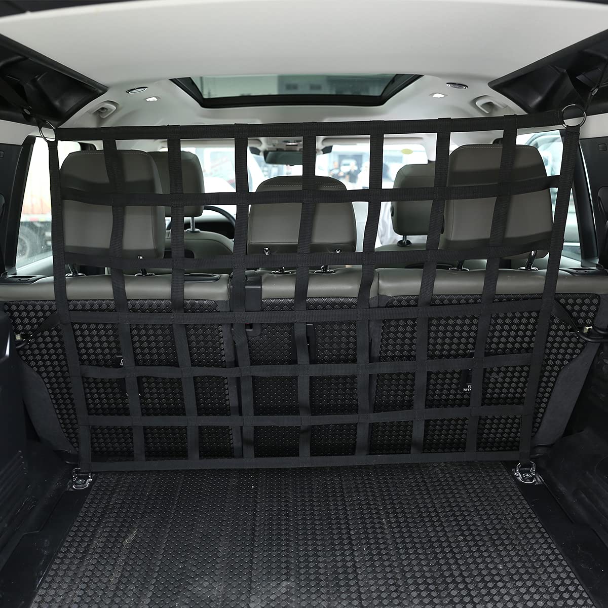 Cheya Pet Restraint Net Dog Fence Car Backseat Divider Vehicle Gate Cargo Area Travel Trunk Mesh Net Screen For Land Rover Defen