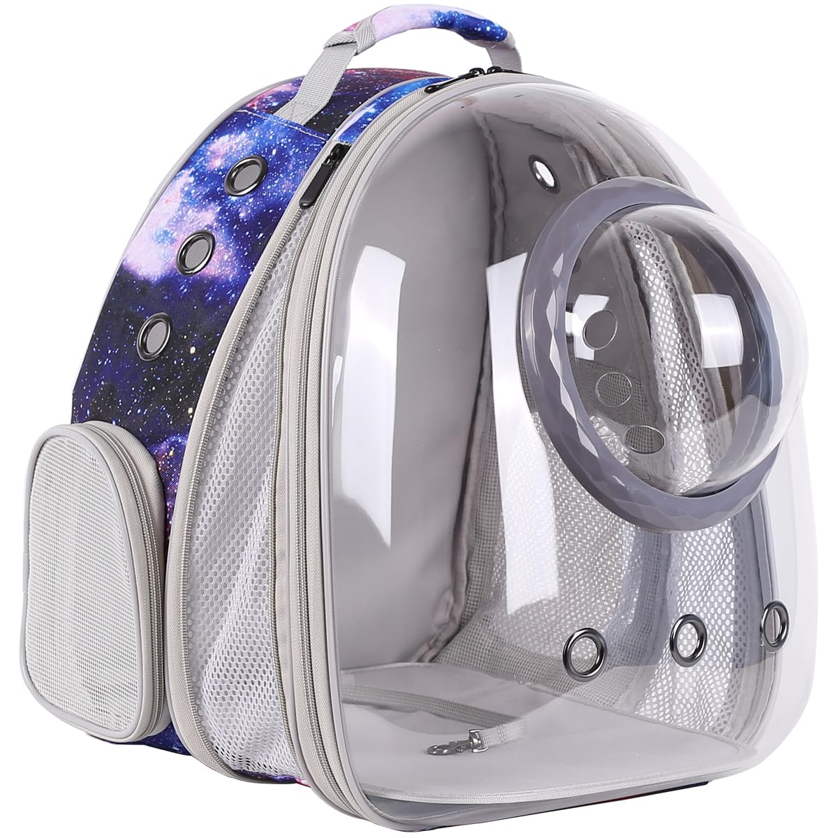 Pet Carrier Backpack for Large Cats and Small Dogs up to 20 Pounds, Space Capsule Astronaut Clear Bubble Backpack for Travel Hik