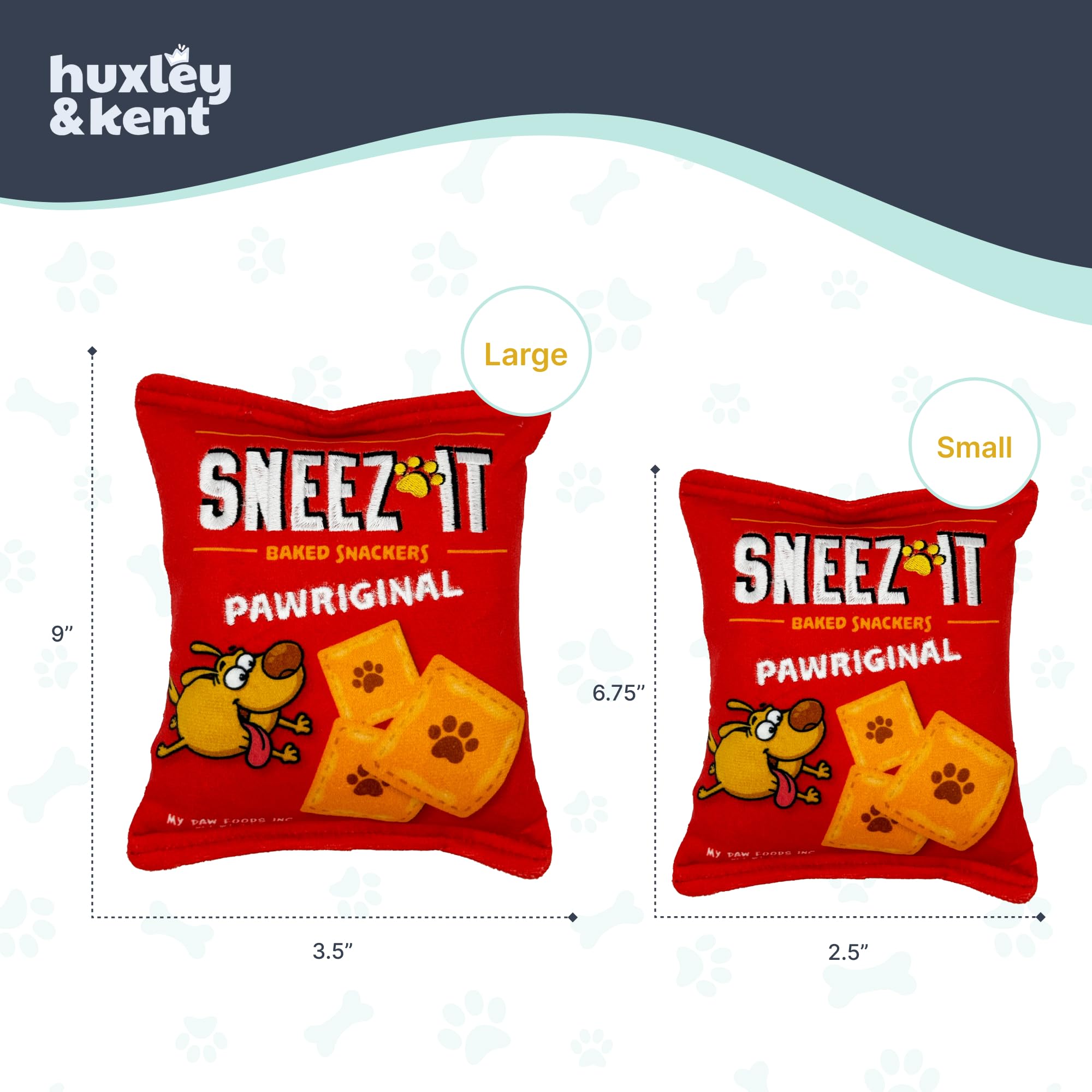 Huxley & Kent For Dogs - Sneez-It (Small) - Snack Attack Power Plush Funny Dog Toy With Squeaker - H&K Squeaky