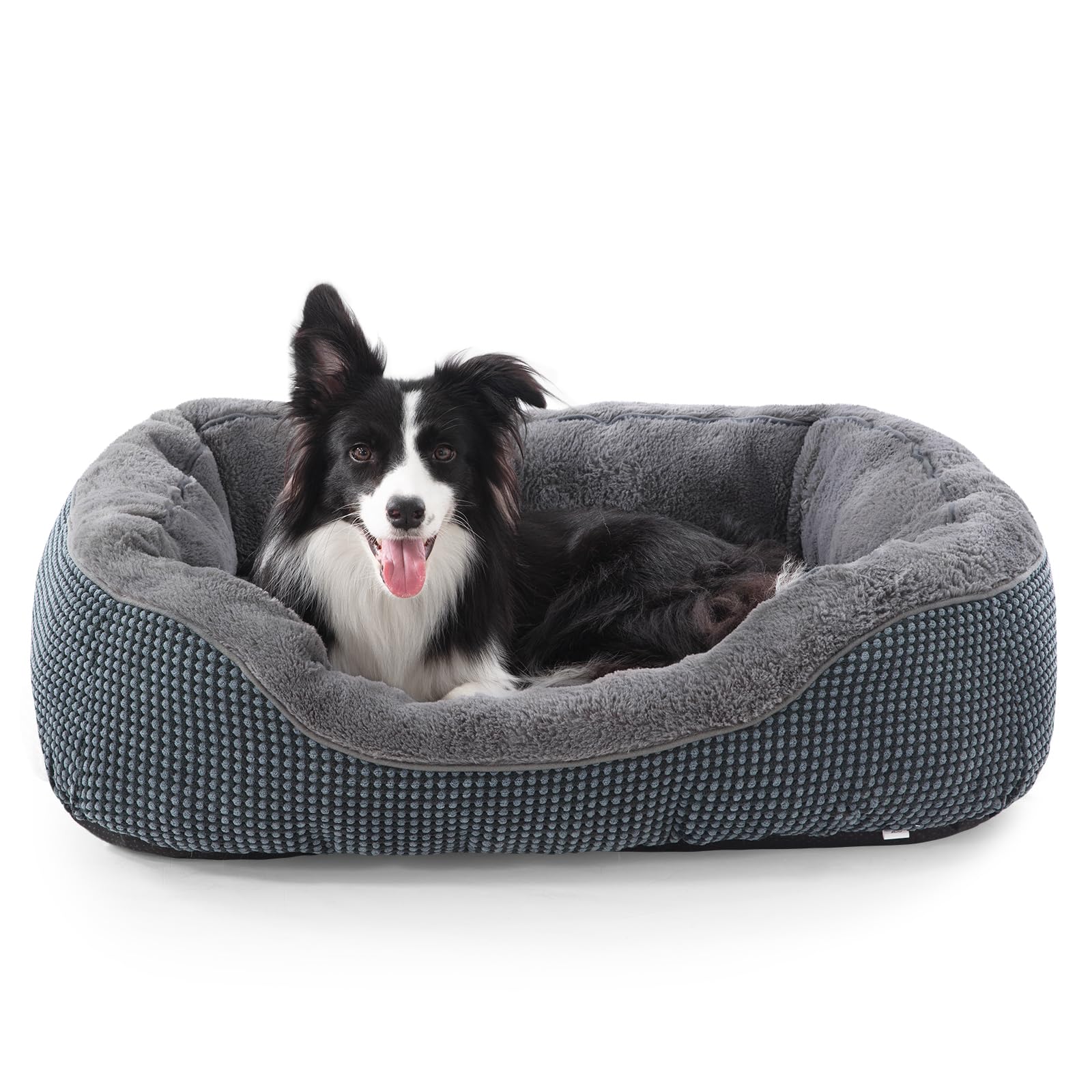Invenho Dog Bed Medium Size, Orthopedic Warming Soft Calming Sleeping Puppy Bed Durable Pet Bed With Anti-Slip Bottom M(30''X24'