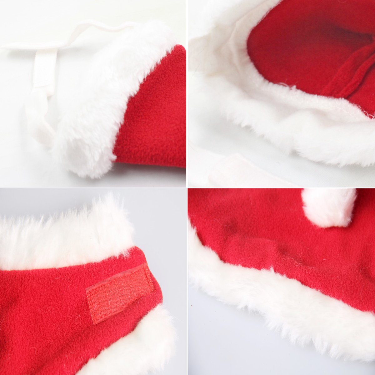 Enjoying Cat Christmas Outfit Santa Hat with Clothes for Cats Small Dogs Kitten Christmas Costume Warm Xmas Cloak Coat Santa Cla