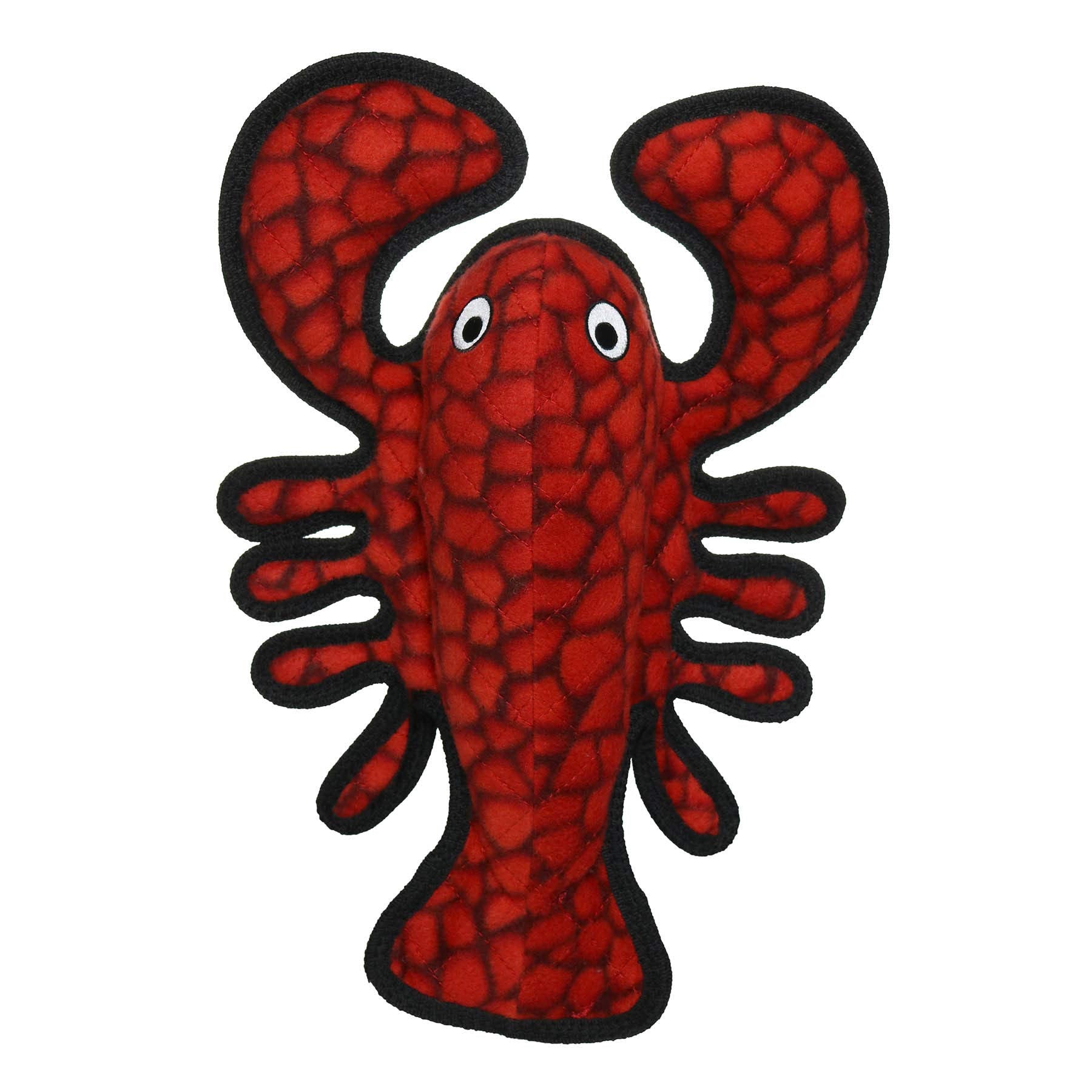 TUFFY - World s Tuffest Soft Dog Toy - Ocean Larry Lobster -Squeakers - Multiple Layers. Made Durable, Strong & Tough. Interact