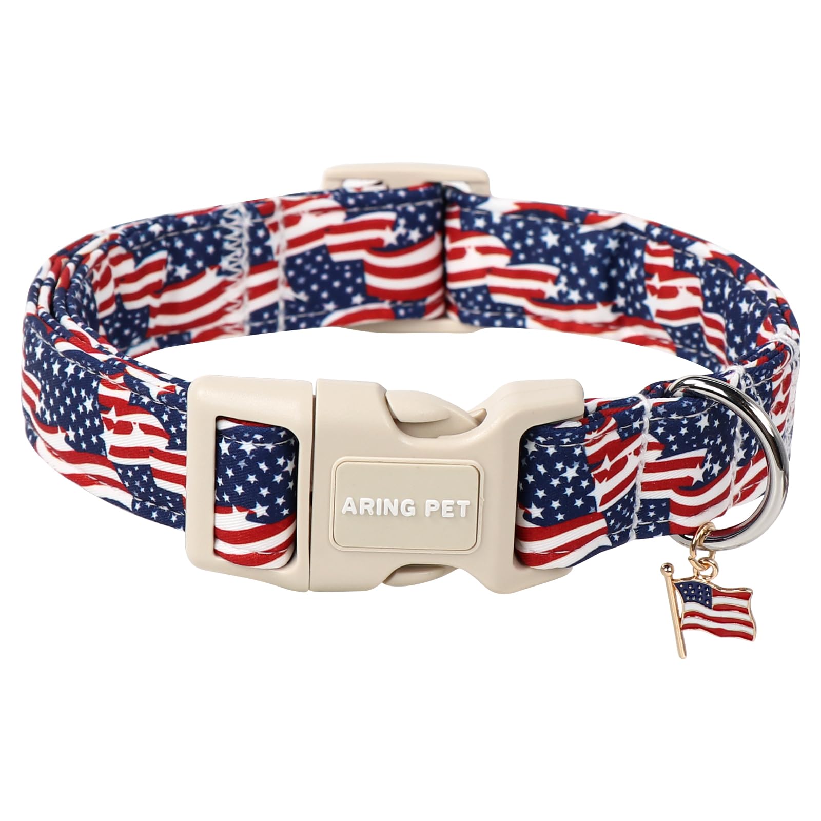 Aring Pet American Flag Dog Collar-Cute 4Th Of July Dog Collars, Adjustable Patriotic Pet Collars Puppy Collar With Quick Releas