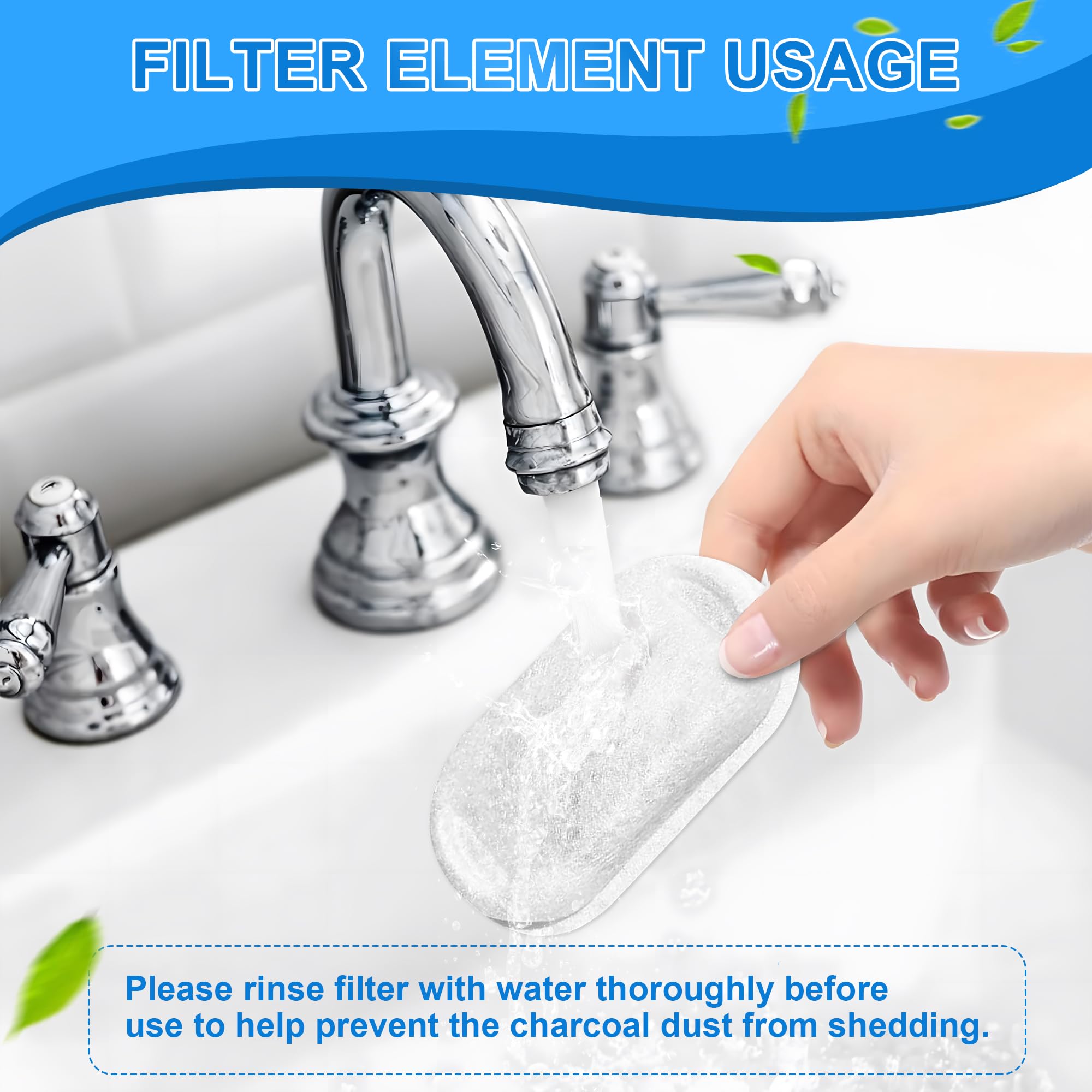 Cat Water Fountain Filters, 20Pack Cat Fountain Replacement Filters For Stainless Steel 108Oz/3.2L& 67Oz/2L Adjustable Water Flo