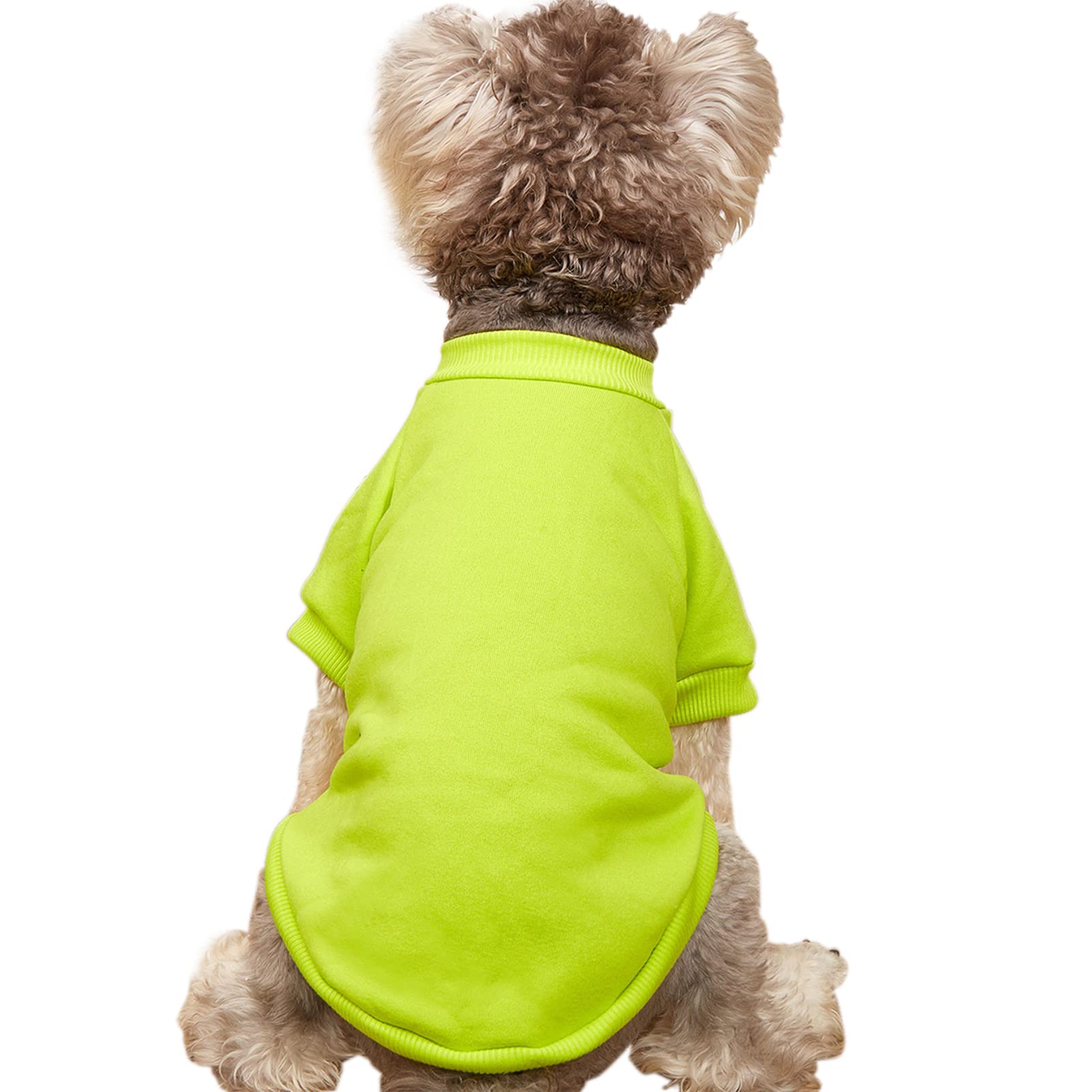 Jouhoi Puppy Sweater For Small Dogs Clothes Warm Winter Cat Clothe Pet Sweatshirt Knitwear Doggie Kitten Clothing, Light Green,