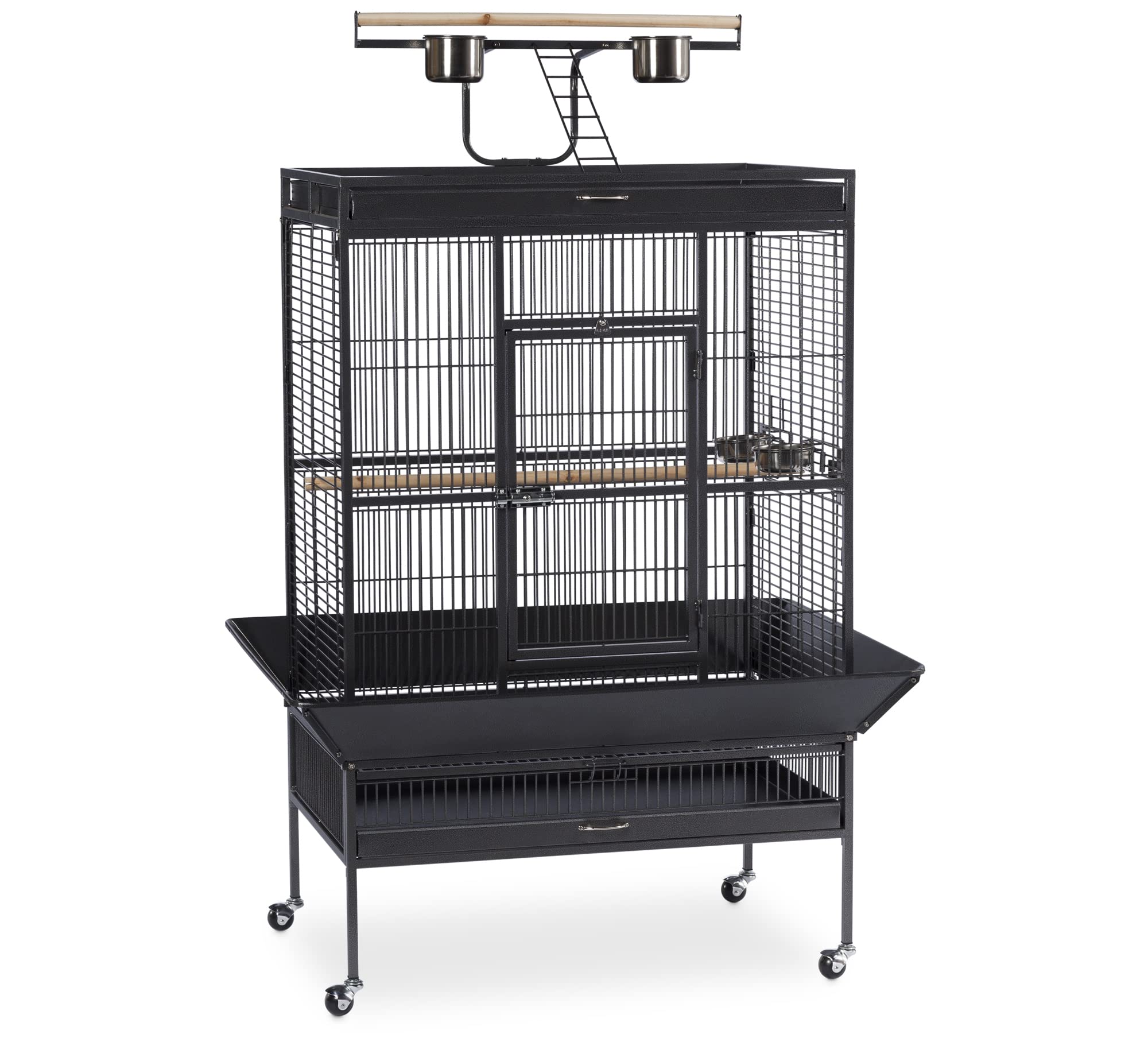 Prevue Pet Products Wrought Iron Select Bird Cage 3154Blk, Black Hammertone, 36-Inch By 24-Inch By 66-Inch