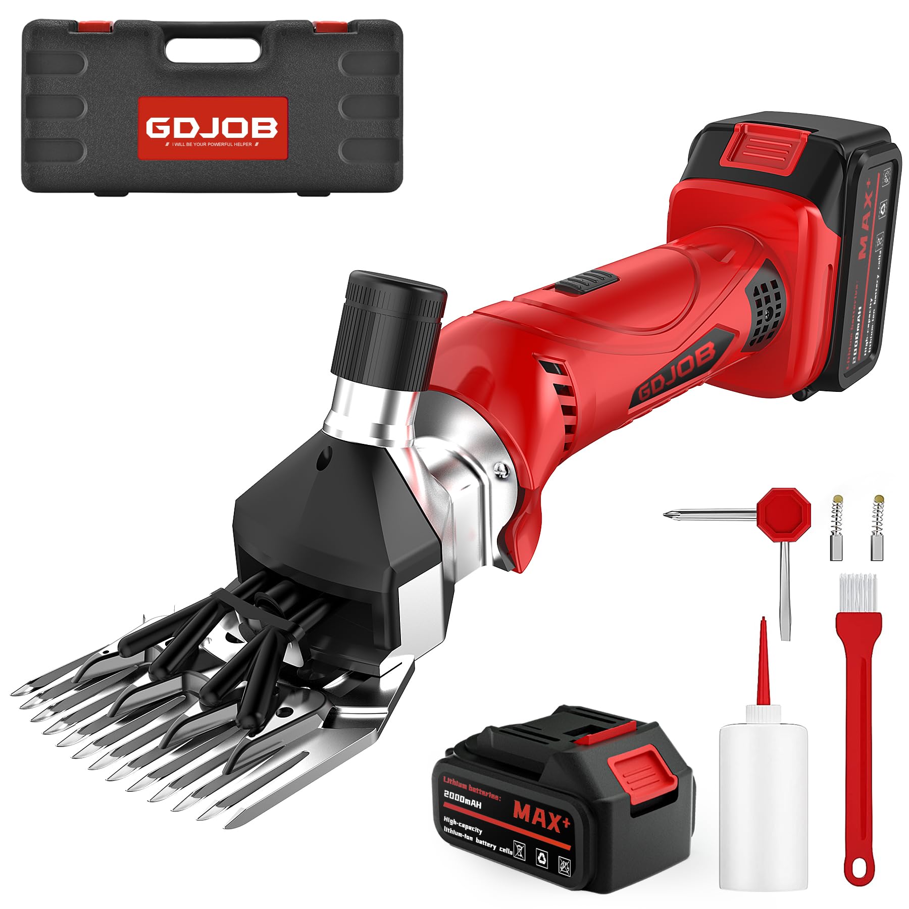 Cordless Sheep Shears, 300W Lithium Battery Wireless Sheep Shears For Dogs, Goats, Cattle, Farm Livestock Pet, Sheep Clippers Wi