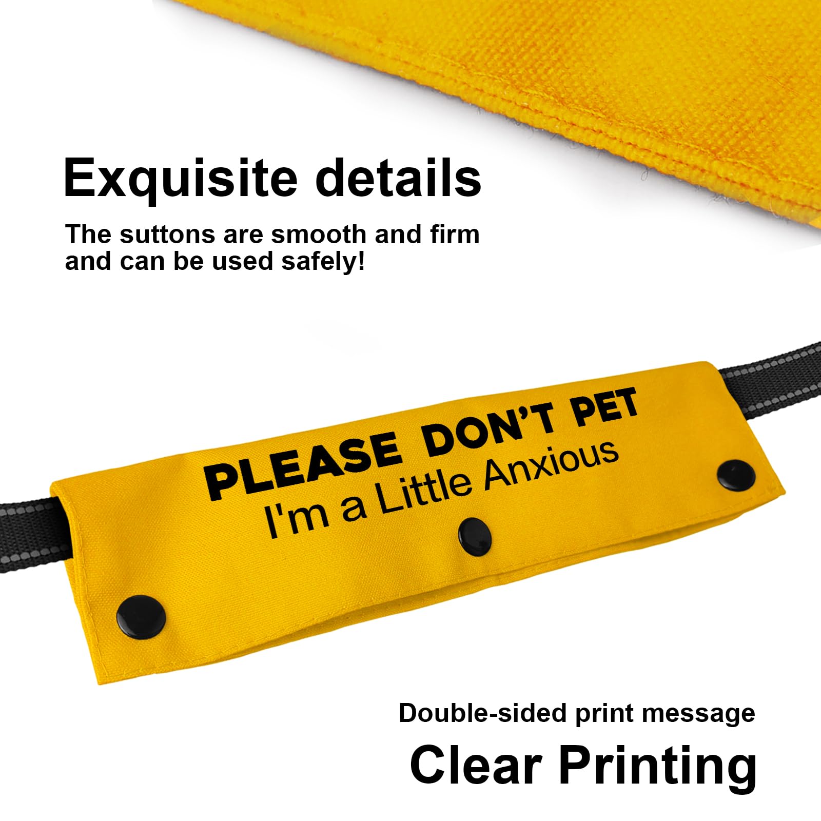 Yrovwenq Little Anxious Sleeve - Yellow Dog Leash Wrap Anxious Dogs With Please Don'T Pet - I'M Anxious Warning