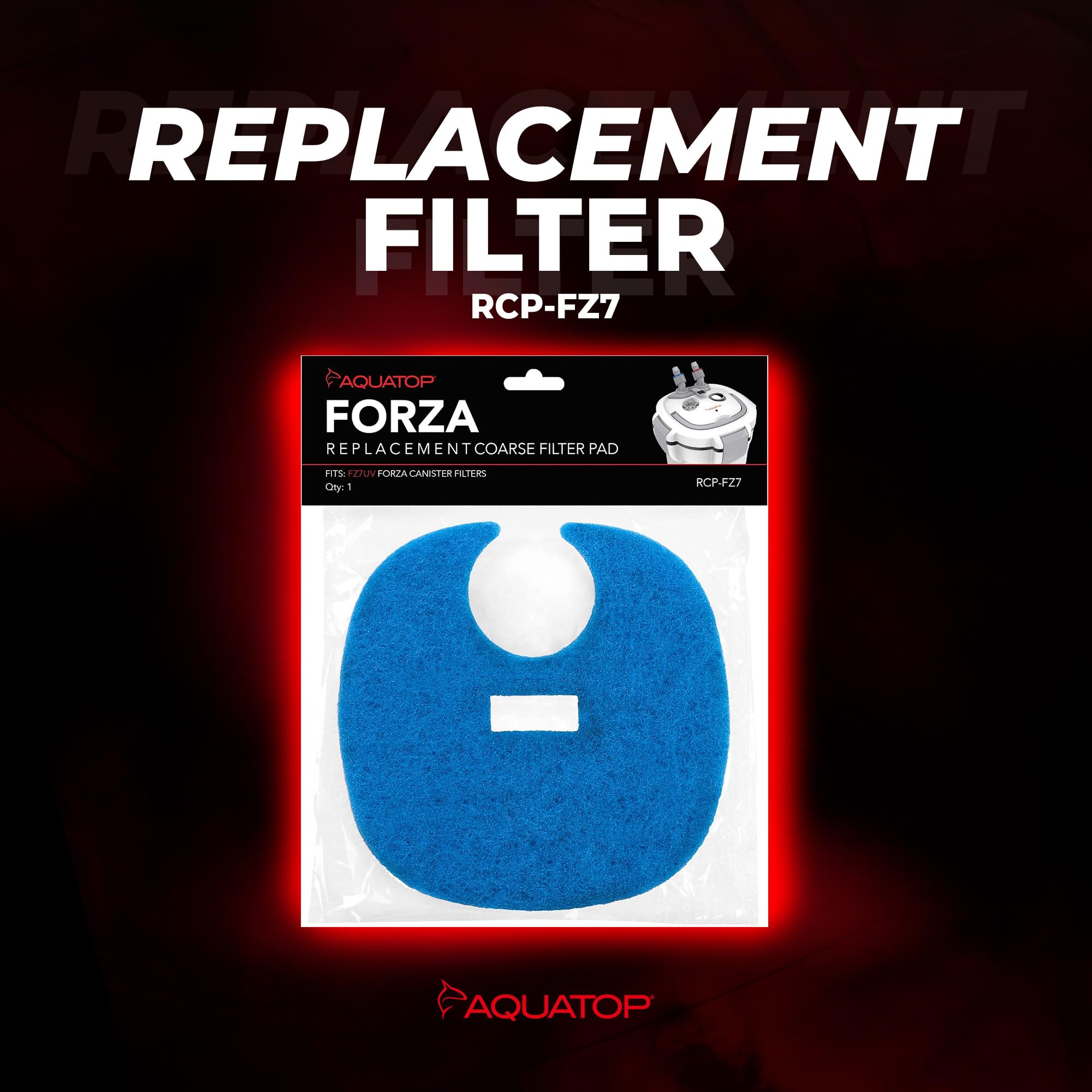 Aquatop Coarse Blue Filter Sponge - FZ7 Canister Filter Pad - Traps Large Waste for Cleaner Fresh & Saltwater