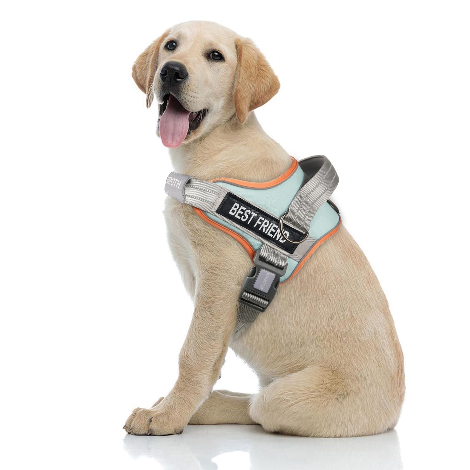 AUROTH Dog Harness No Pull Soft Padded Service Dog Vest, No Choke, Easy On Pet Vest with Handle, Adjustable Reflective Dog Harne