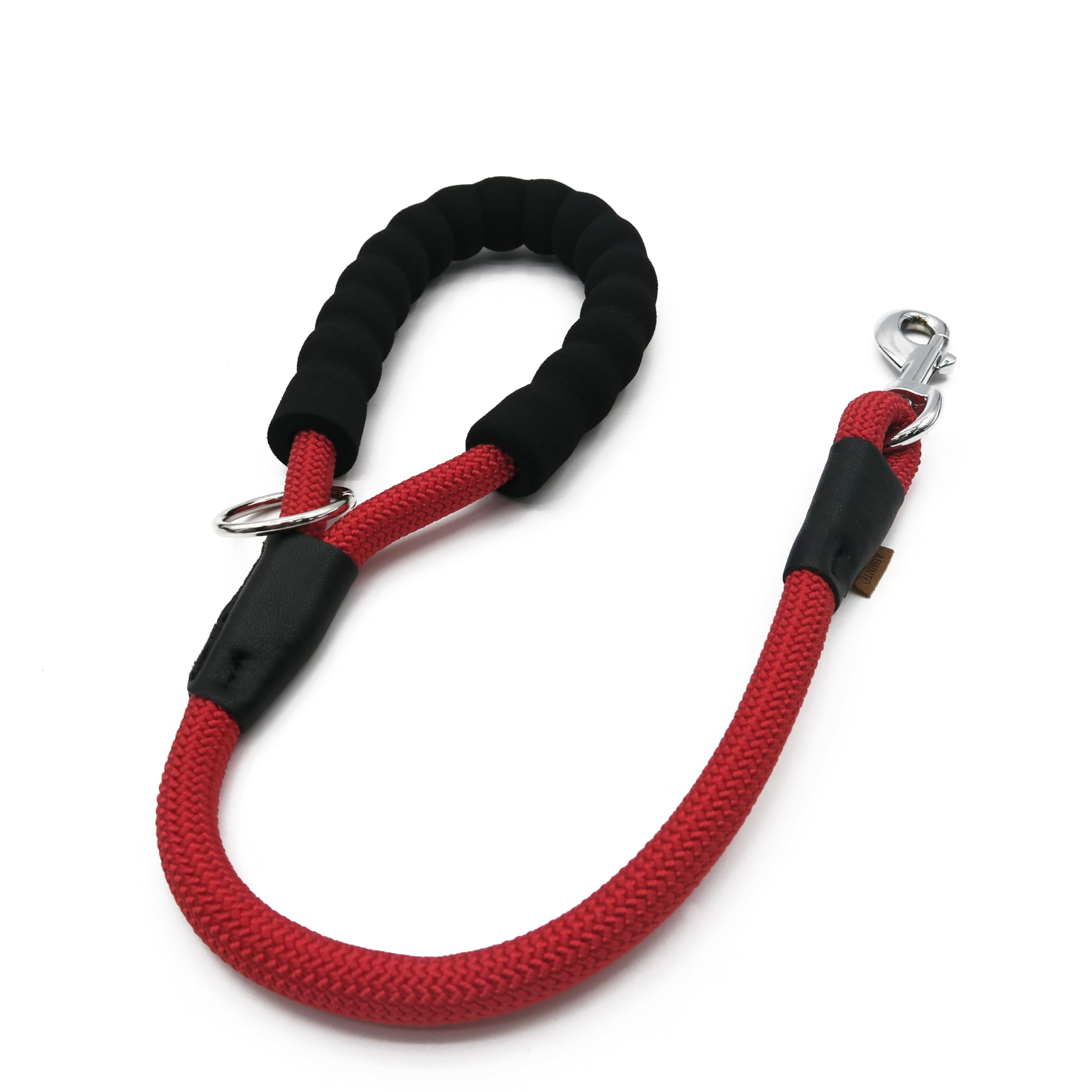 Aiminto Dog Leash, Braided Rope Traction - Walking Training Lead for Medium/Large Dogs ((1/2 '') x 2FT, Red)