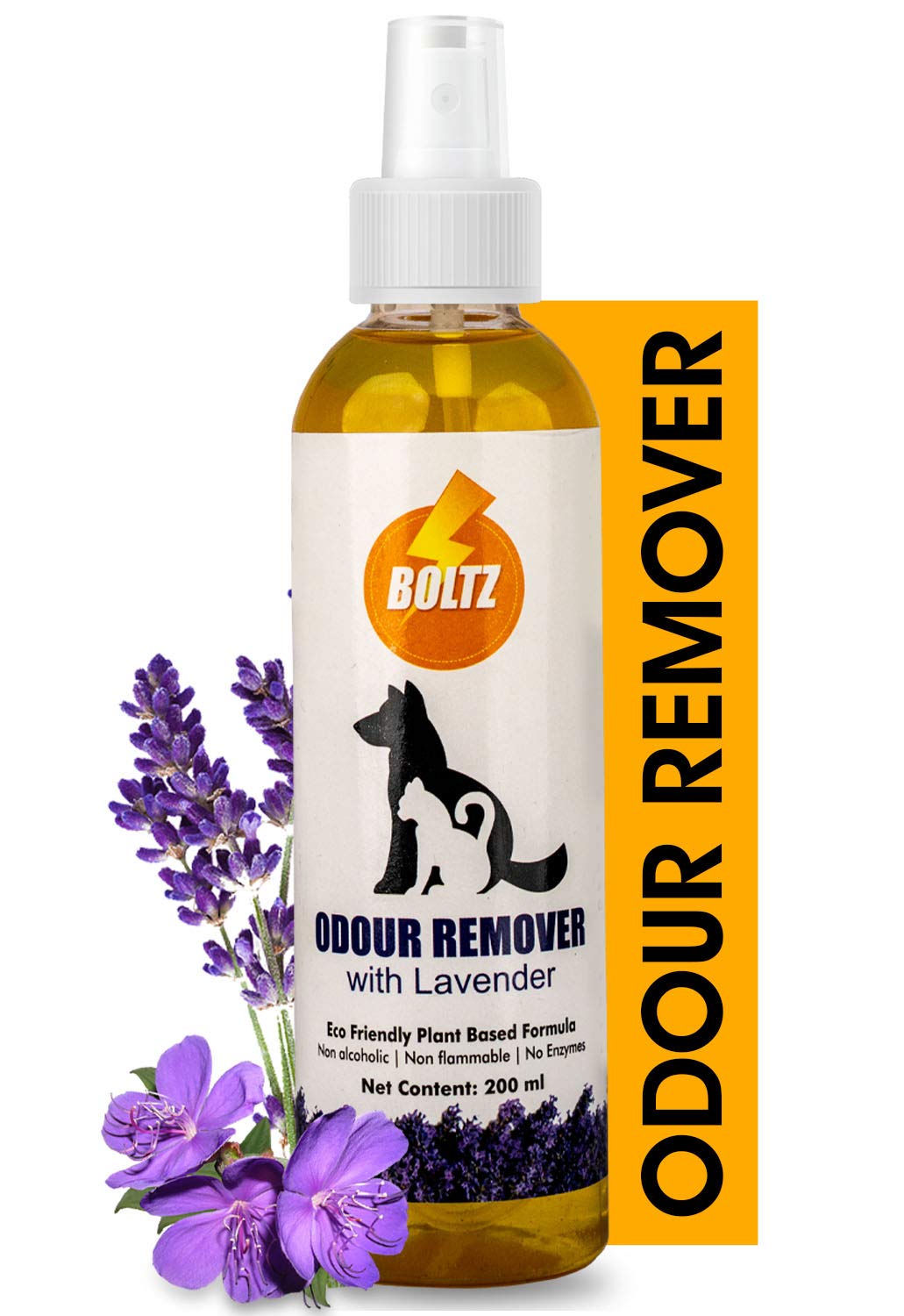 Boltz Odour And Urine Smell Remover Pet Area Freshener For Dog And Cat With Lavender Fragrance (200 Ml), 1 Piece