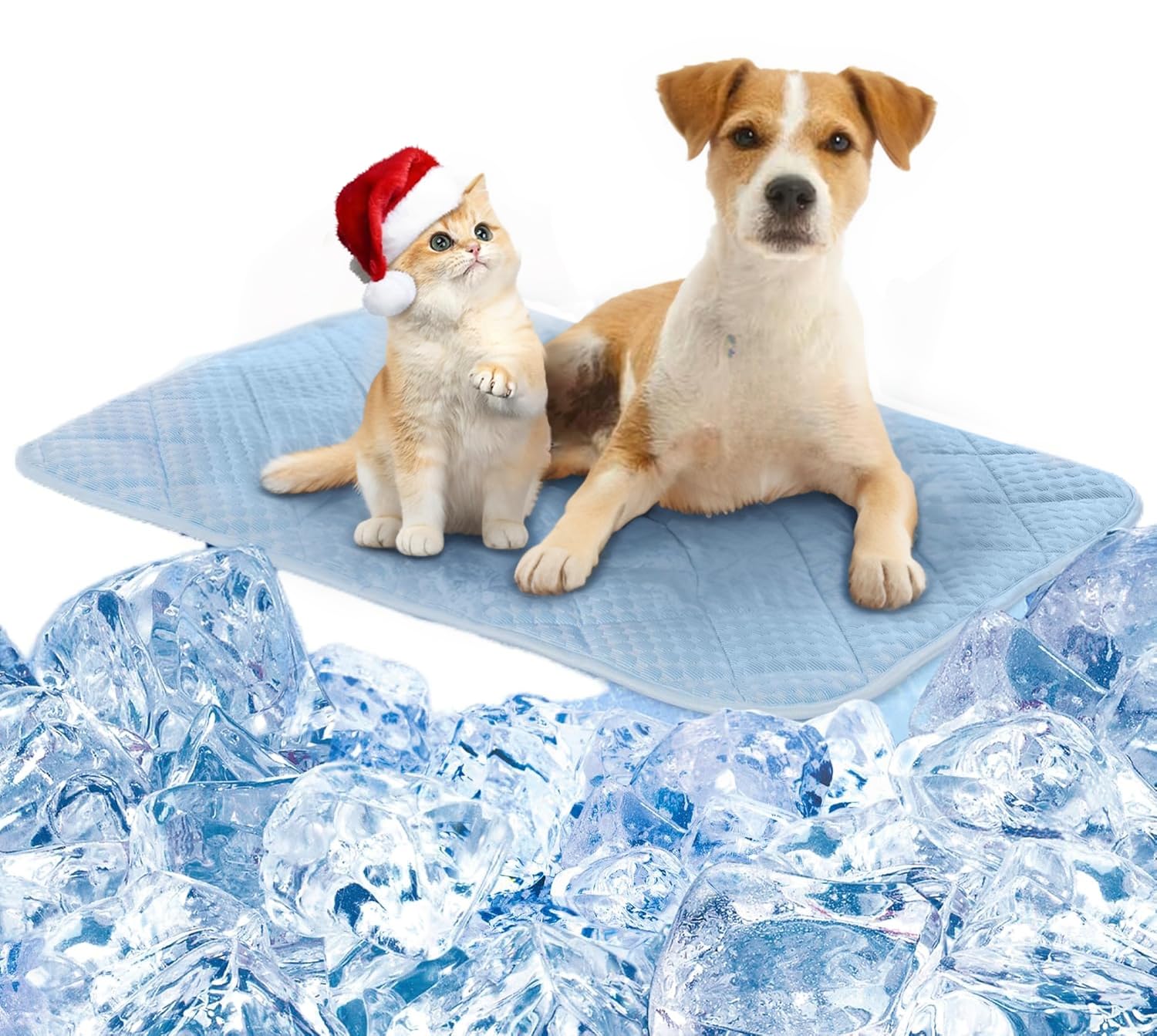 Dog Cooling Mat, 28''X20'' Washable Cooling Mat For Dog, Foldable Kennel Dogs Bed, Cool Pad (Cool &Warm Surface) For All Seasons