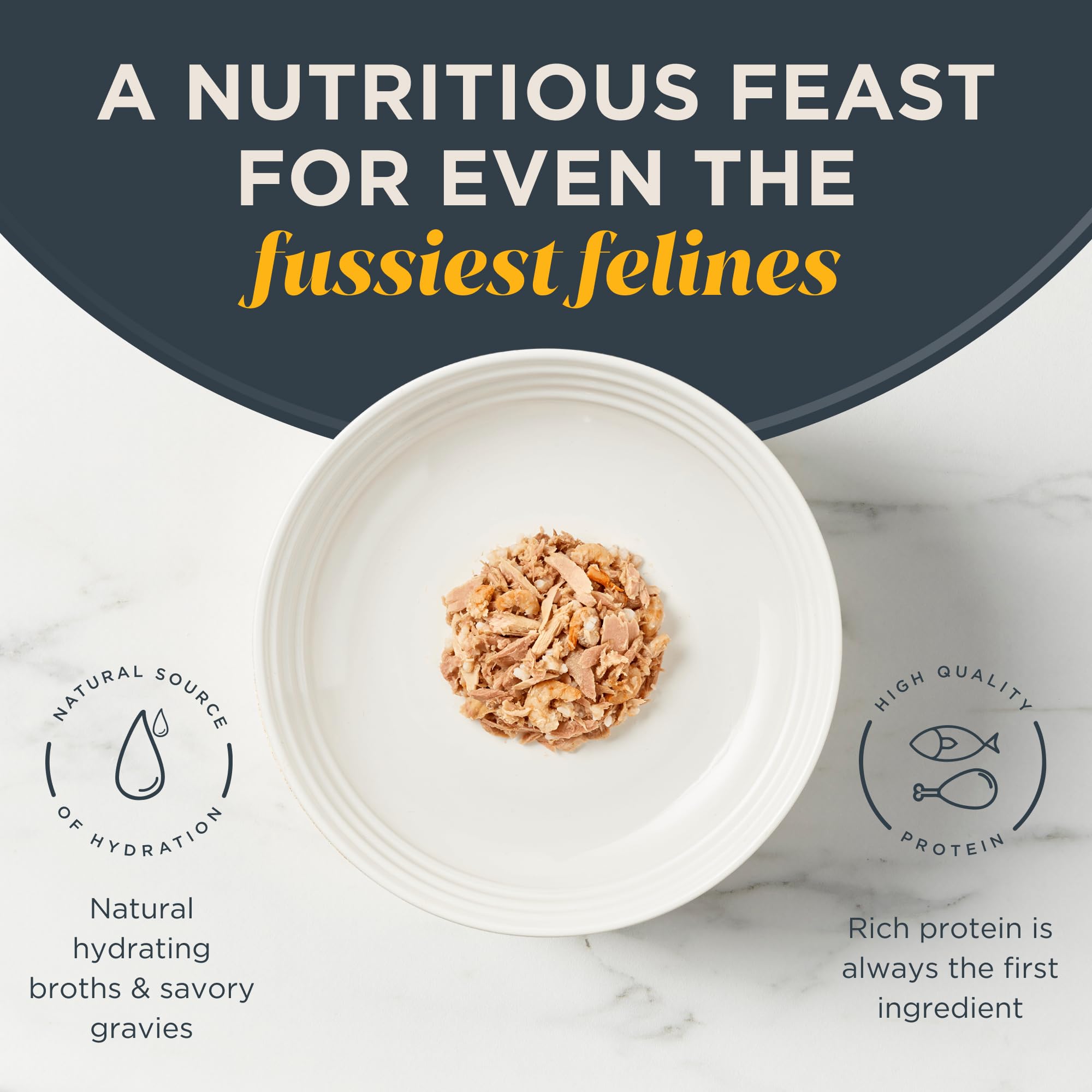 Reveal Natural Wet Cat Food, 18 Count, Grain Free, Limited Ingredient Cat Food Cups, Tuna with Shrimp in Broth, 2.12 oz Easy Pee