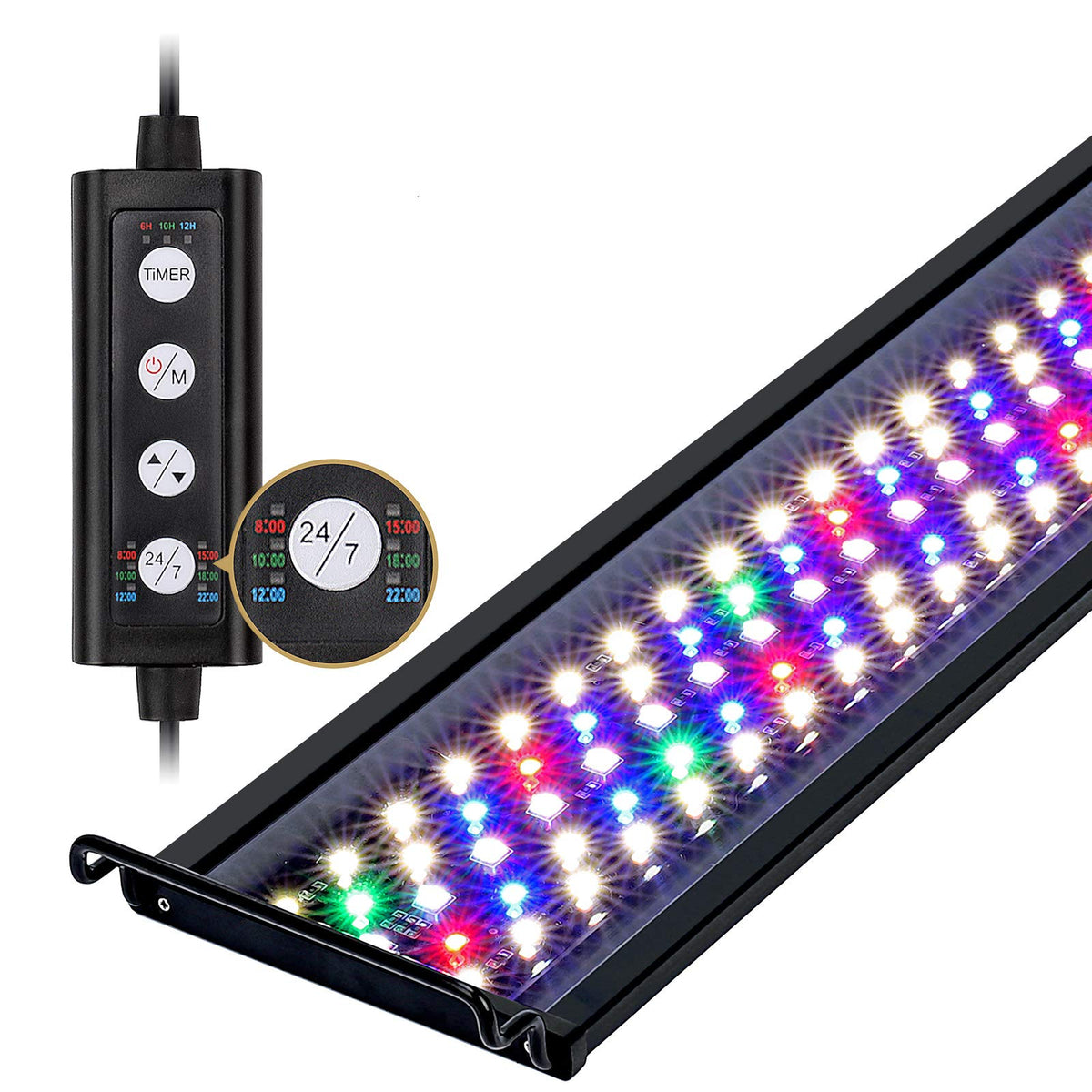 Hygger 14W 24/7 Lighting Aquarium Led Light, Sunrise-Daylight-Moonlight Mode And Diy Mode, Adjustable Timer Adjustable Brightnes