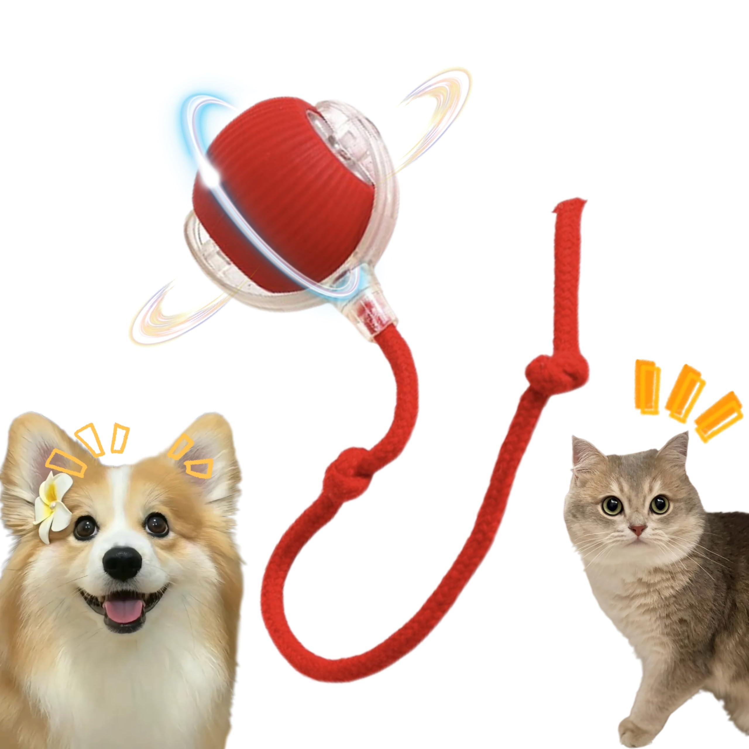 Amatffug Interactive Cat Toy,Electric Dogball Toy,Cat Toys For Indoor Cats,Chewie Viral Dog Ball,Adjustable Sports Rollingtoy,El